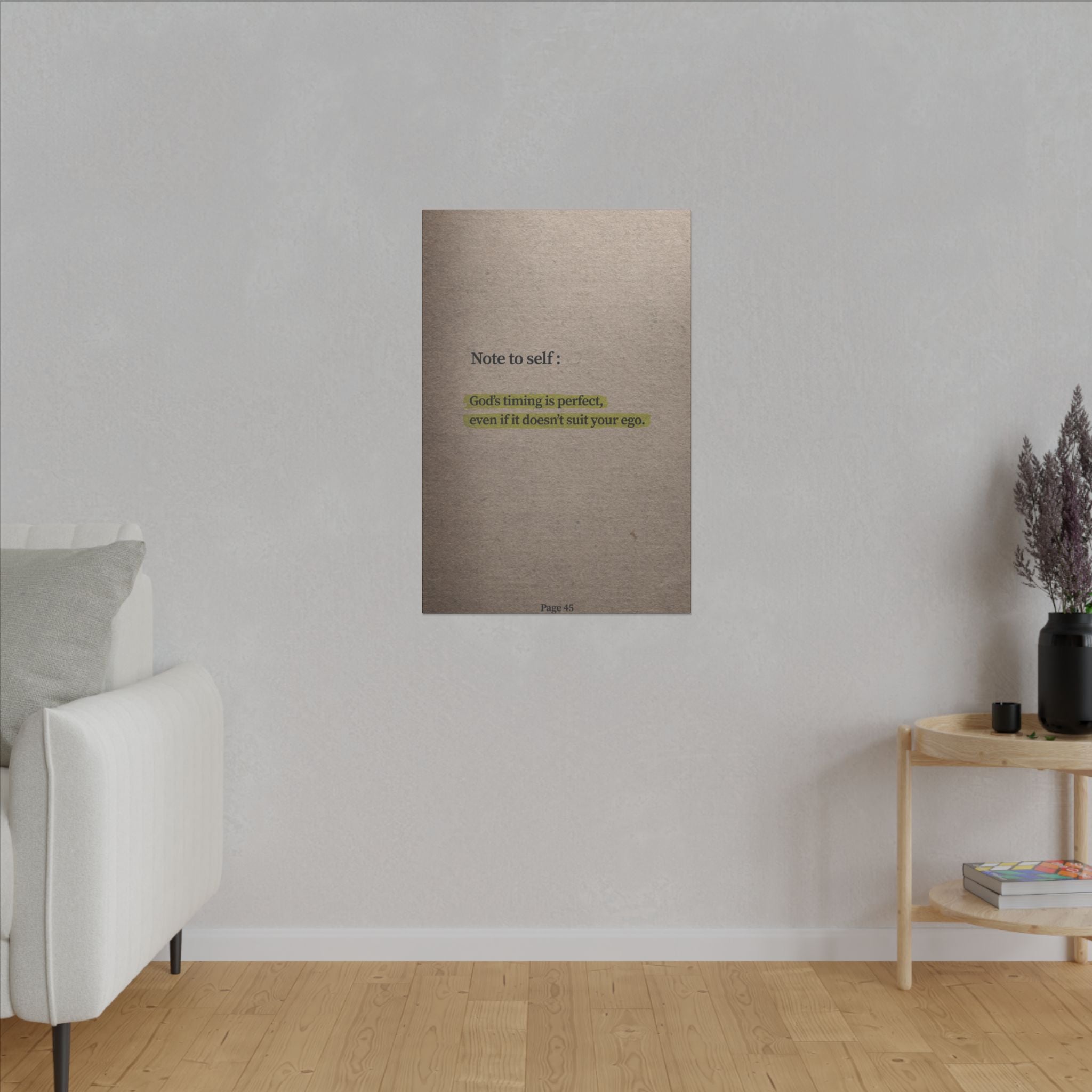 Note to Self: 'God's Timing' Canvas