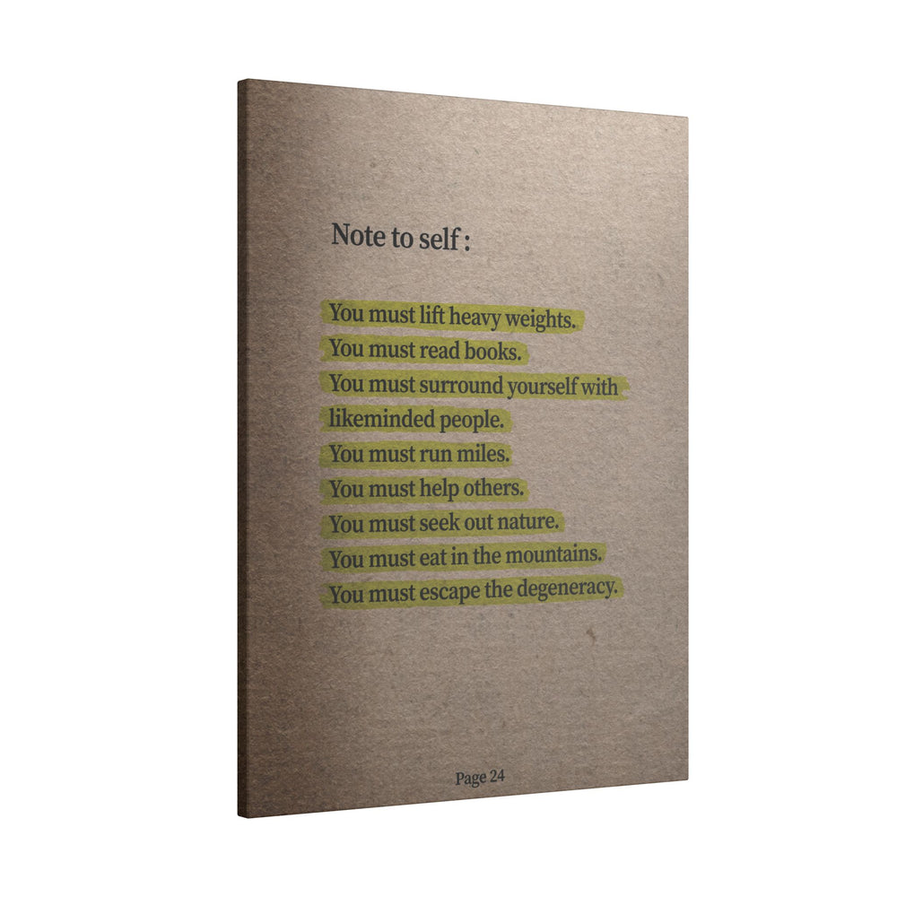 Note to Self: 'Men's Life Laws' Canvas