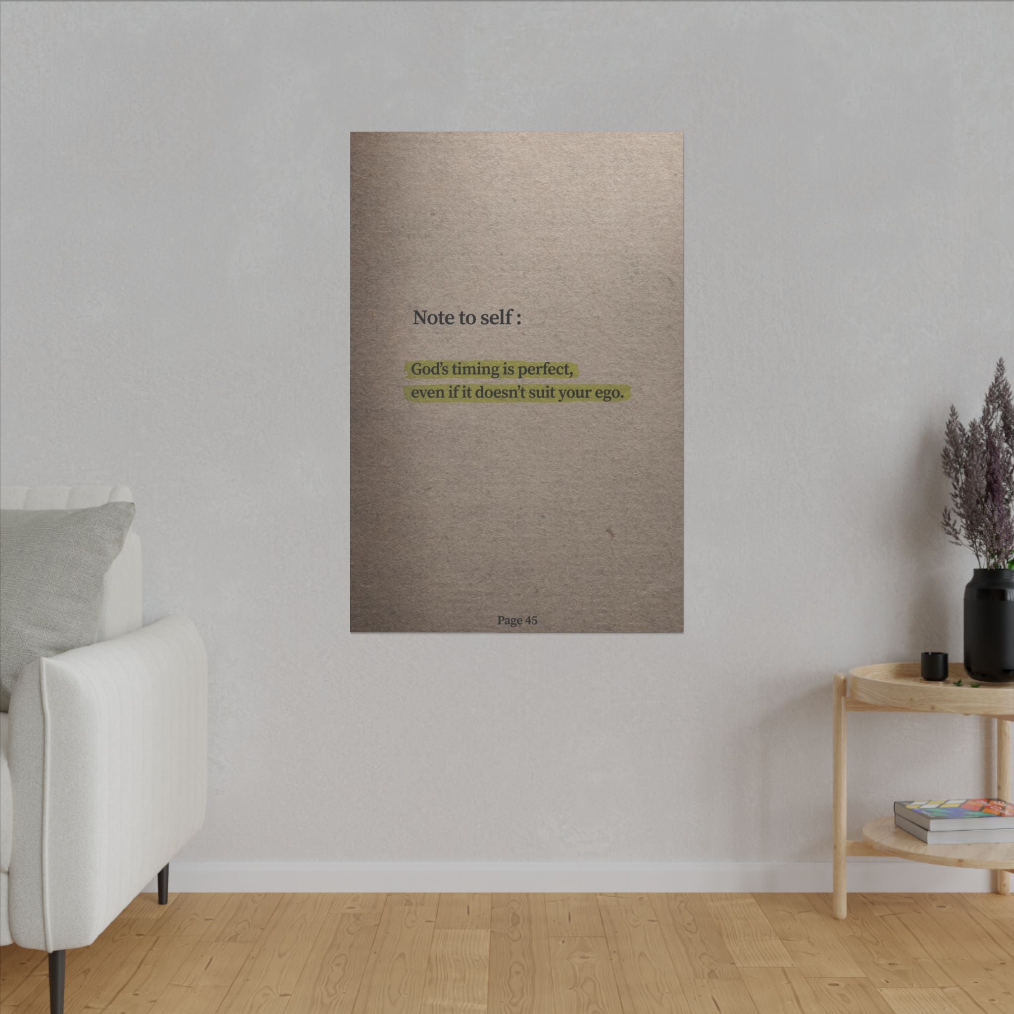 Note to Self: 'God's Timing' Canvas