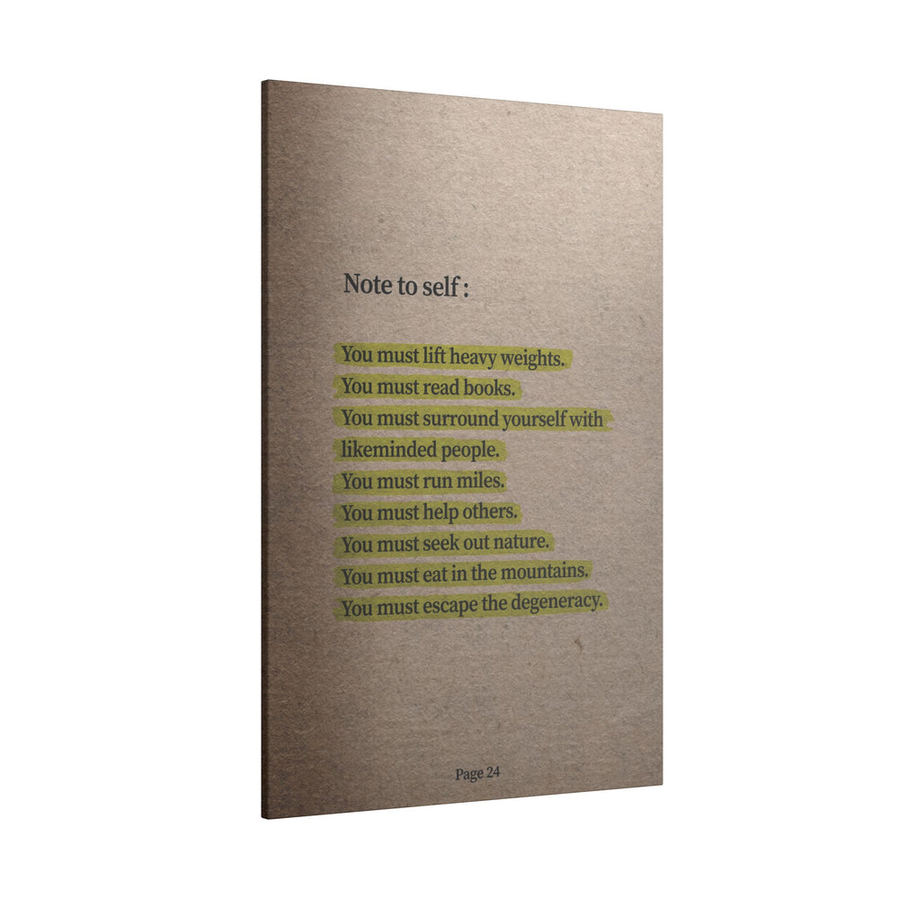 Note to Self: 'Men's Life Laws' Canvas