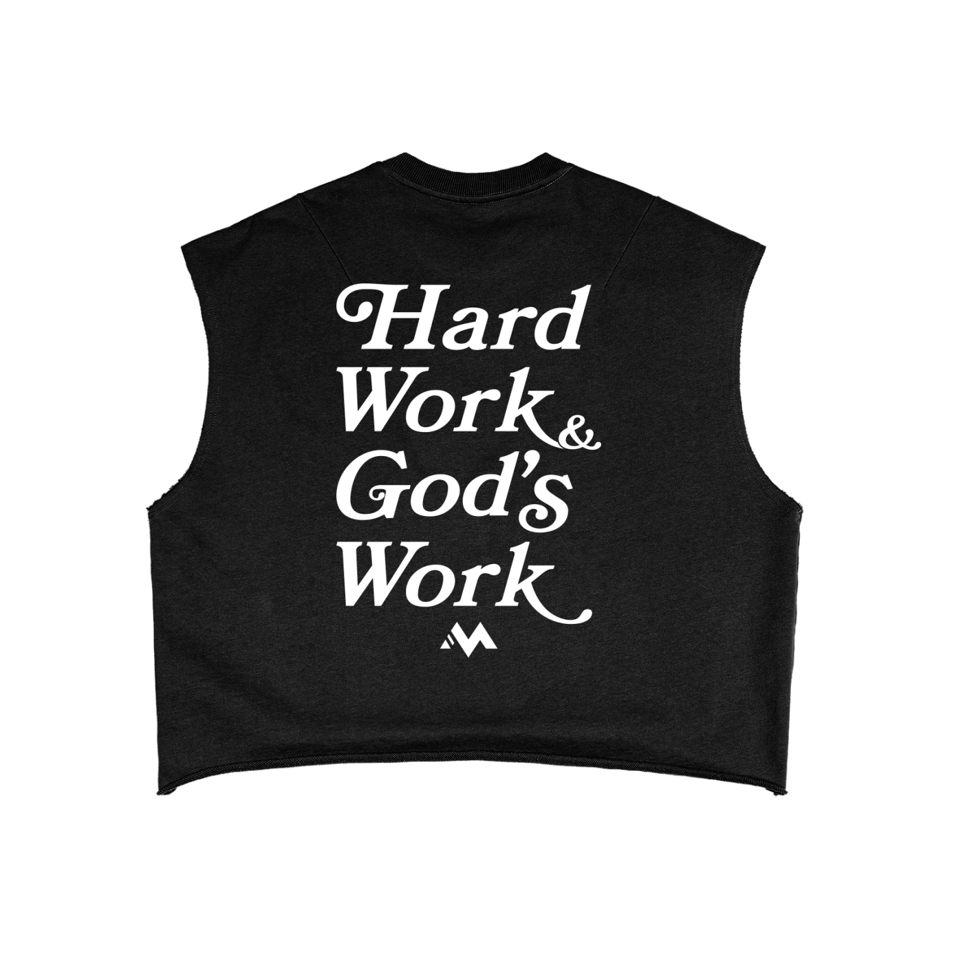 'HARD WORK & GOD'S WORK' FRENCH TERRY CUT-OFF