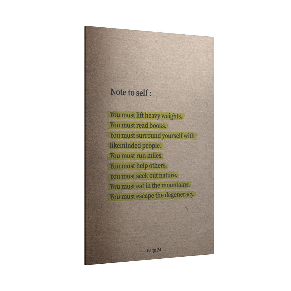 Note to Self: 'Men's Life Laws' Canvas