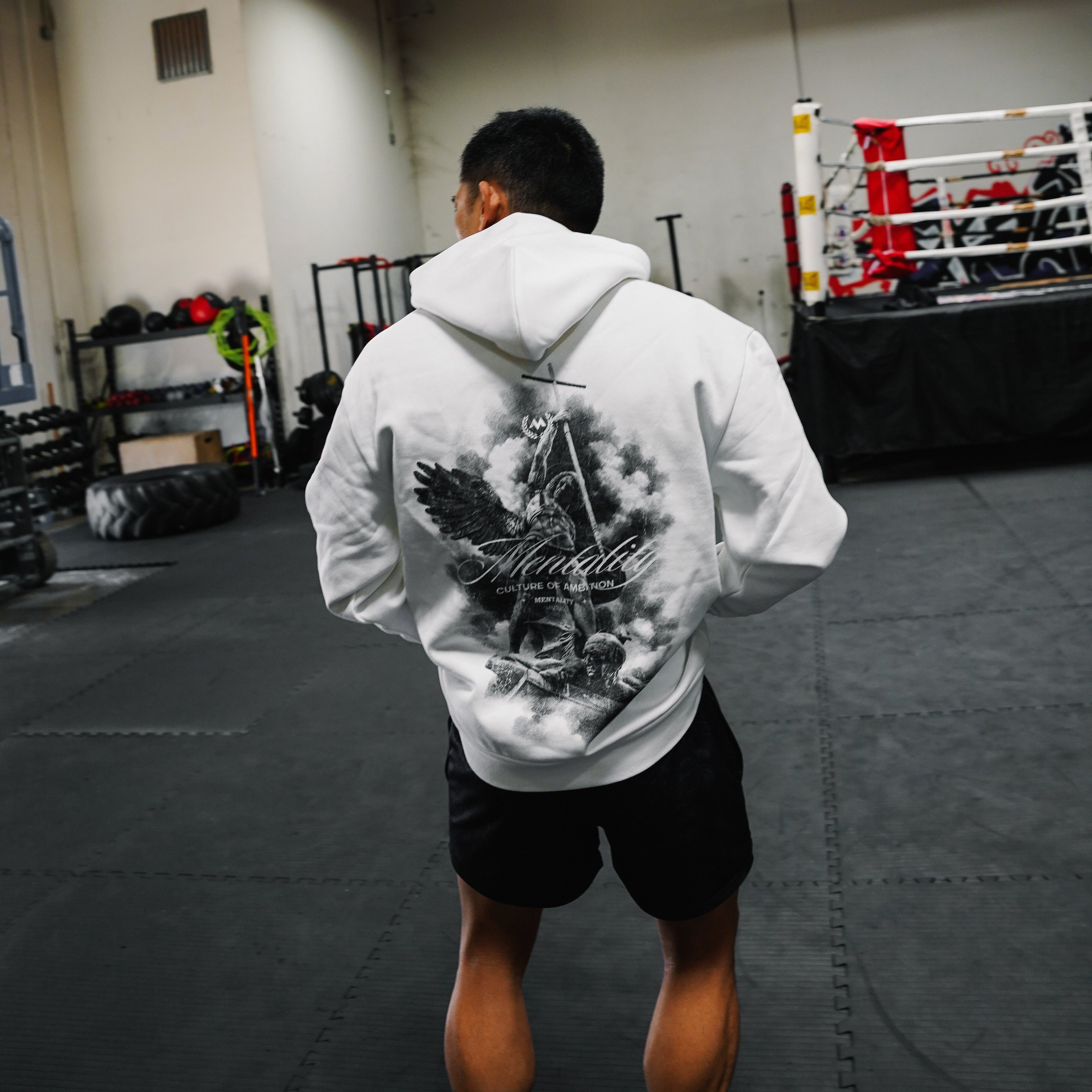 'ST.MICHAEL' TRAINING HOODIE - GRAY