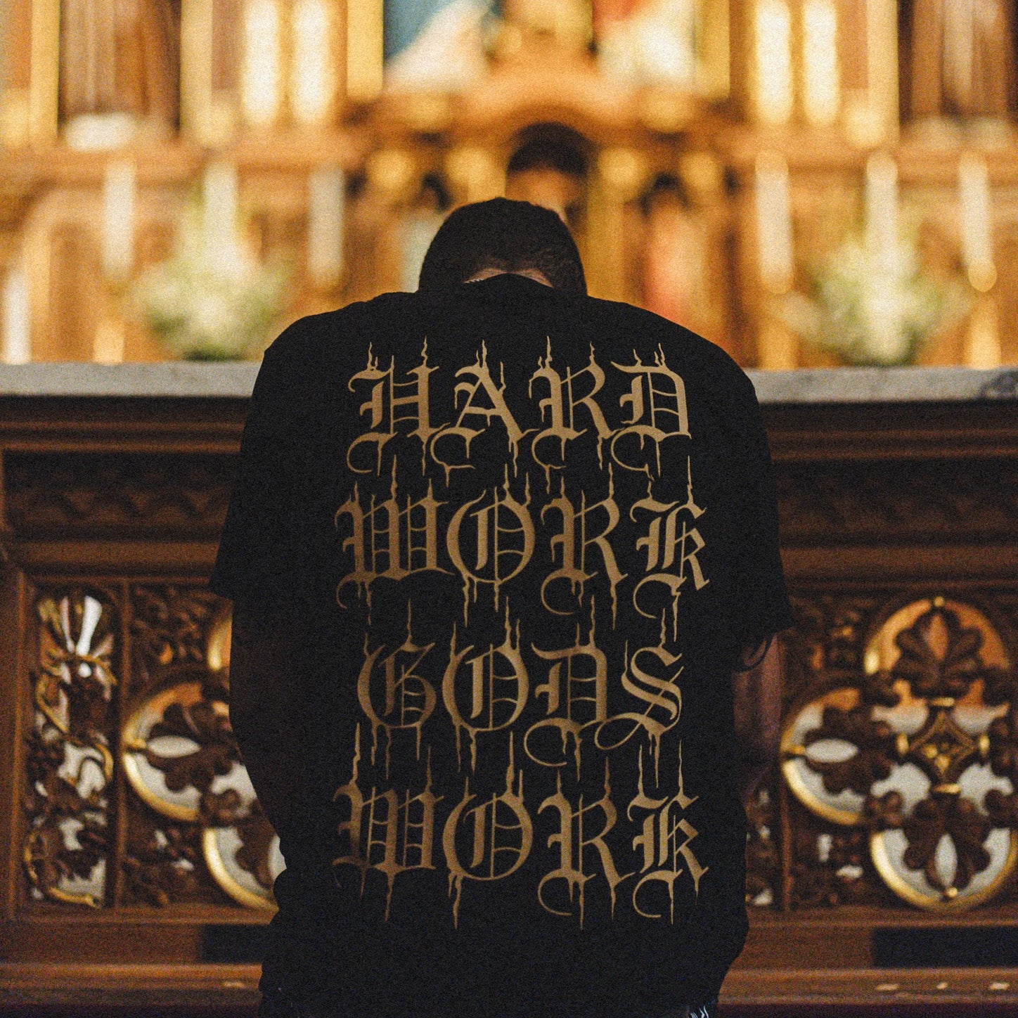 GOD'S WORK SCRIPT TEE