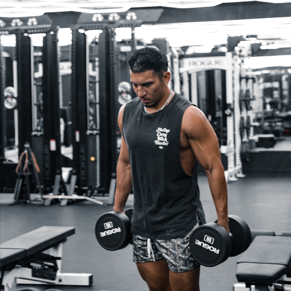 'WORK HARDER' SLEEVELESS CUTOFF - VINTAGE