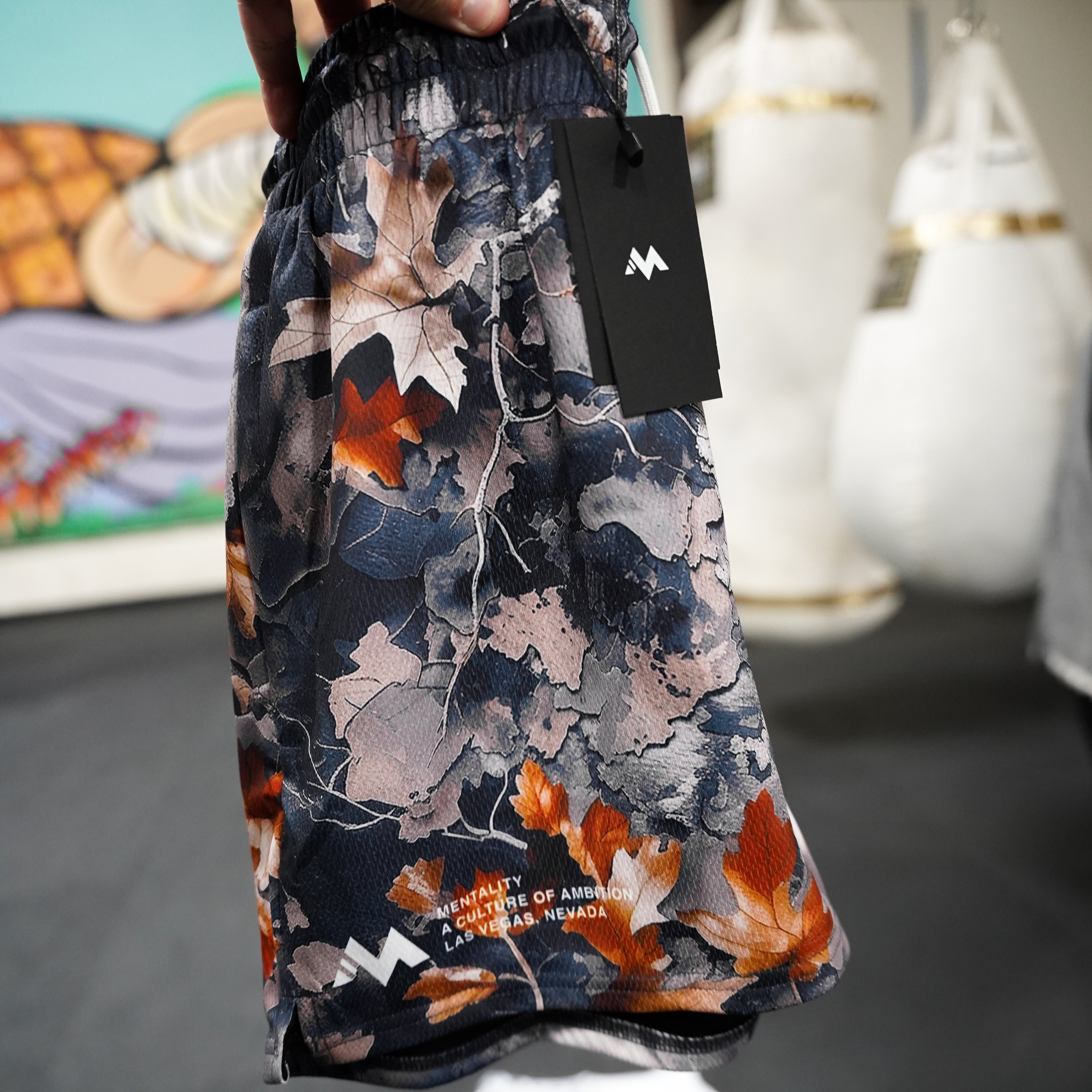 WORDMARK SHORTS - FALL CAMO