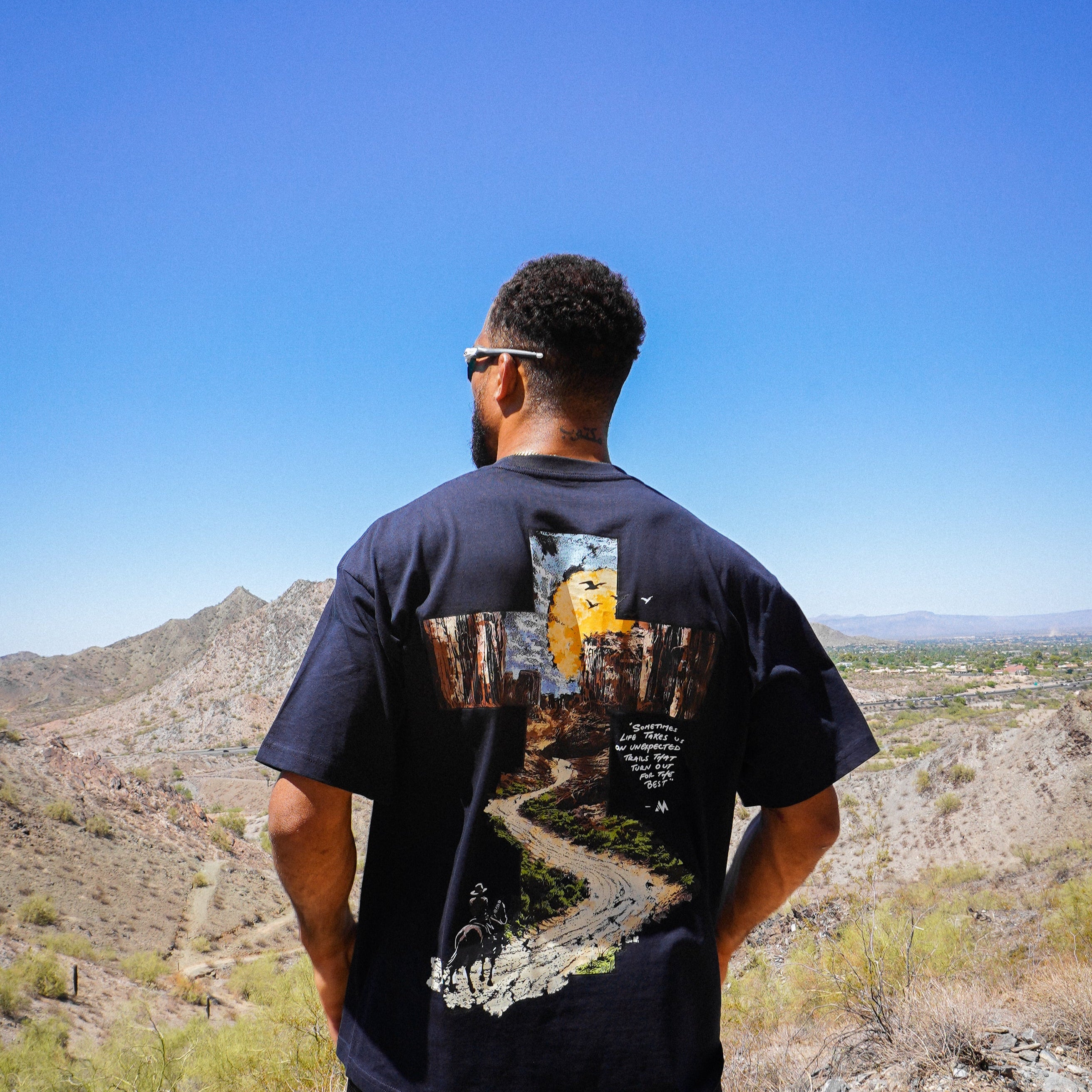 PARADISE TRAIL TEE - NAVY BLUE