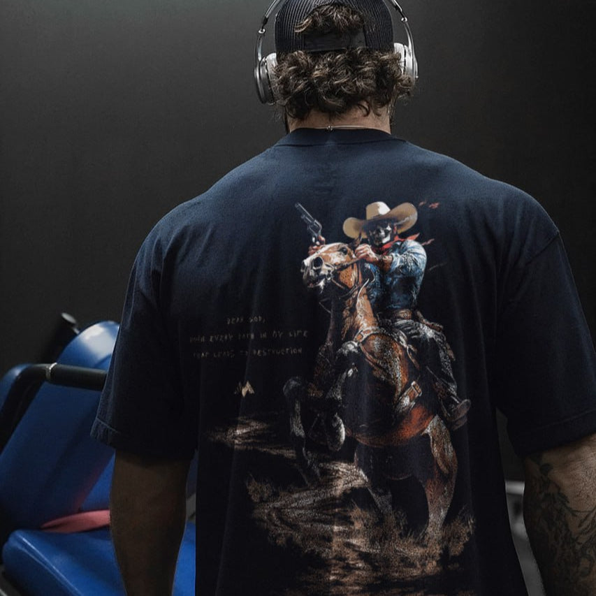 DEATH RODEO TEE - NAVY BLUE