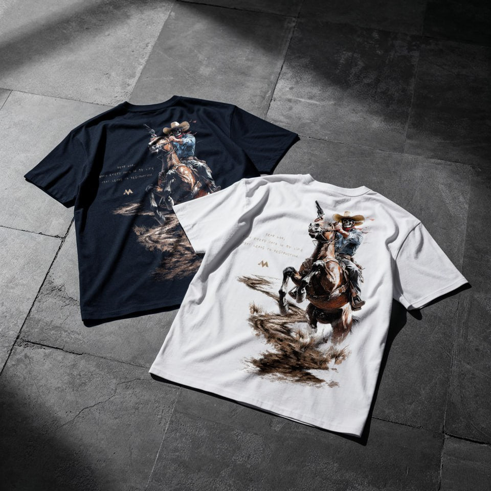 DEATH RODEO TEE - NAVY BLUE