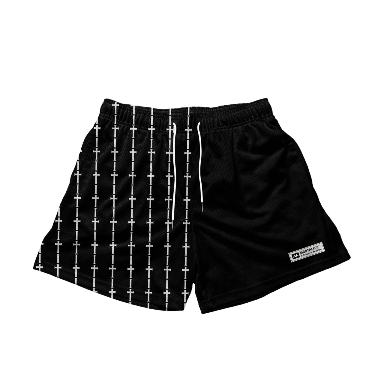 CROSS MESH SHORTS BLACK