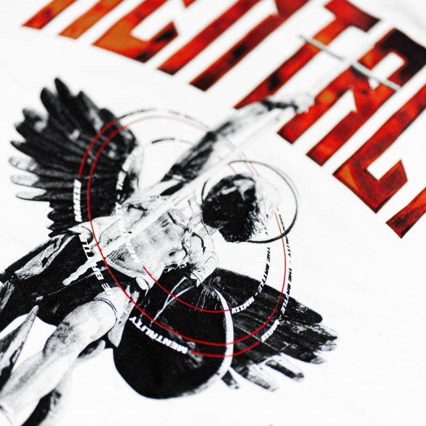 ST. MICHAEL 'THE BATTLE' TEE - WHITE