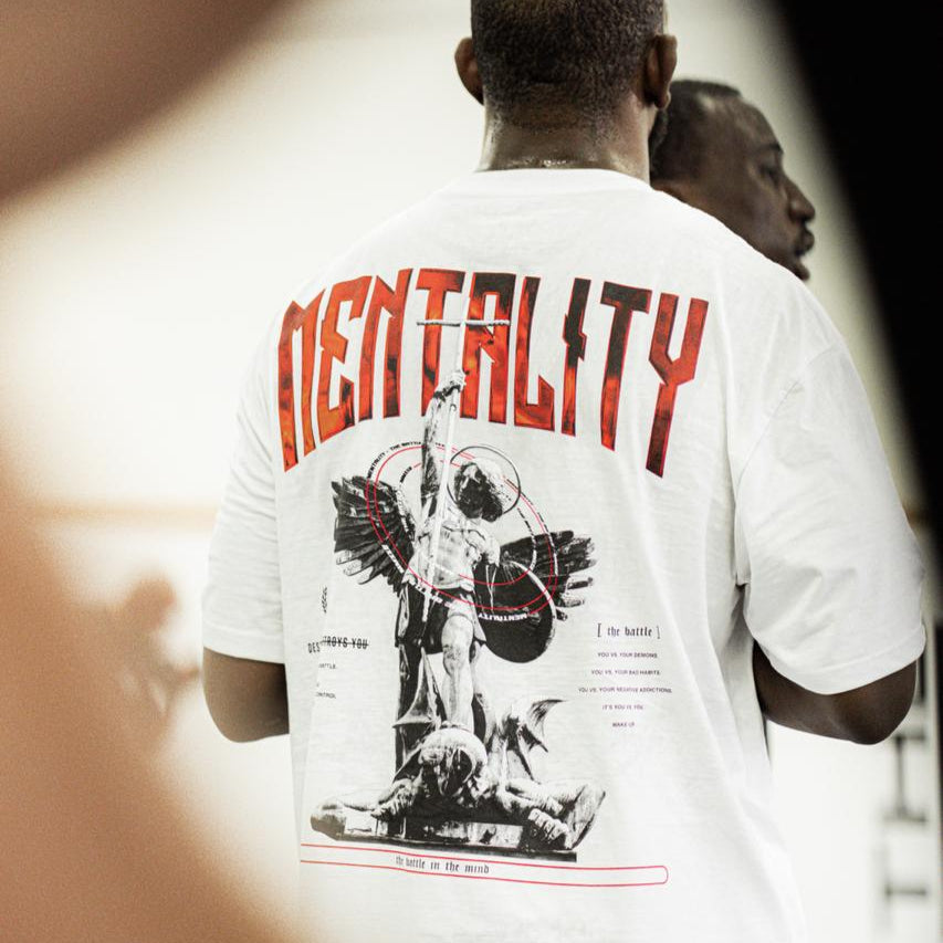 ST. MICHAEL 'THE BATTLE' TEE - WHITE