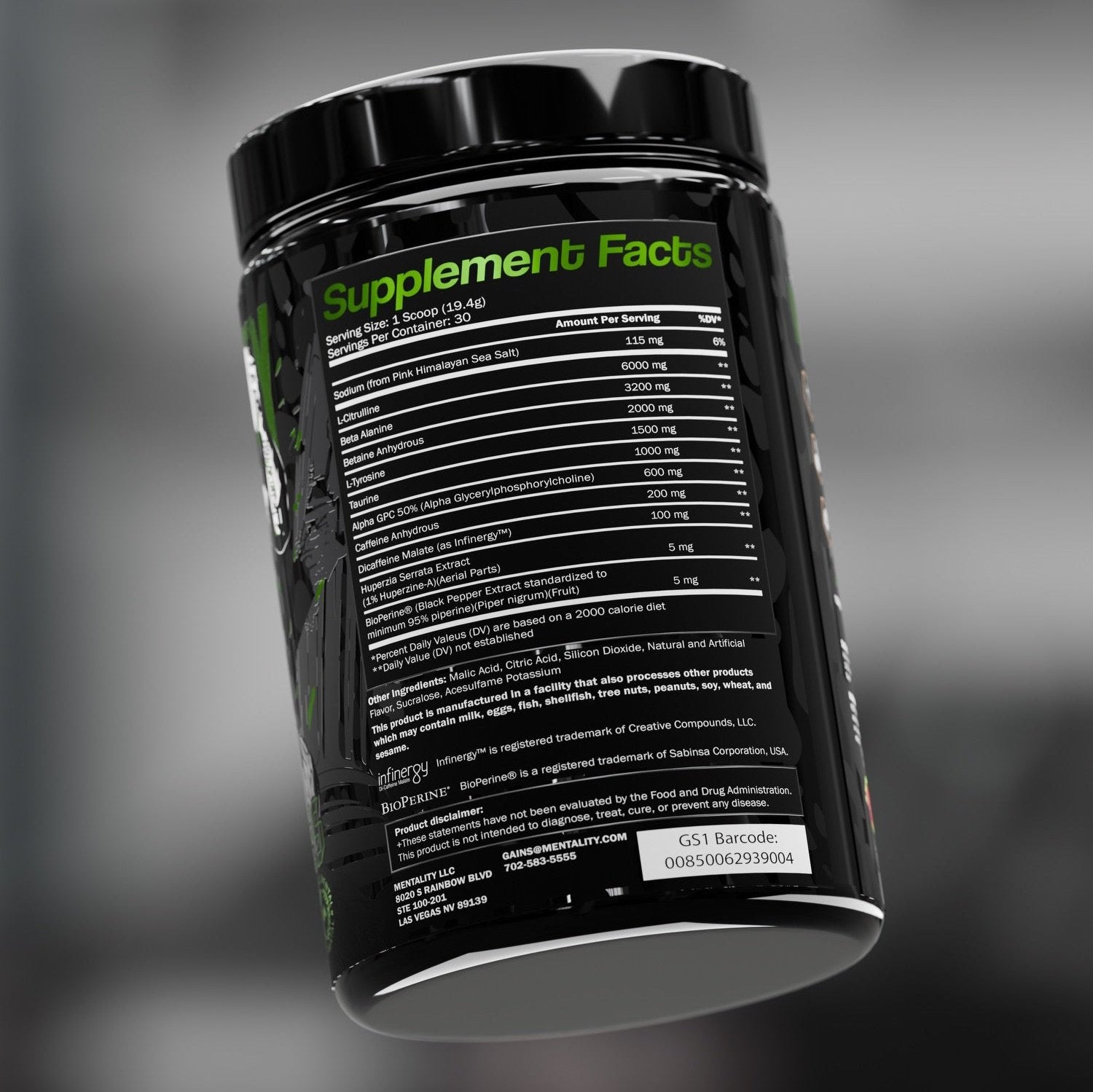 MENTALITY Pre-Workout - Watermelon Candy