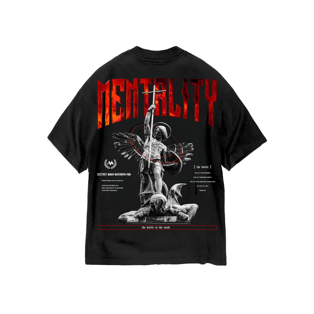 ST. MICHAEL 'THE BATTLE' TEE - BLACK