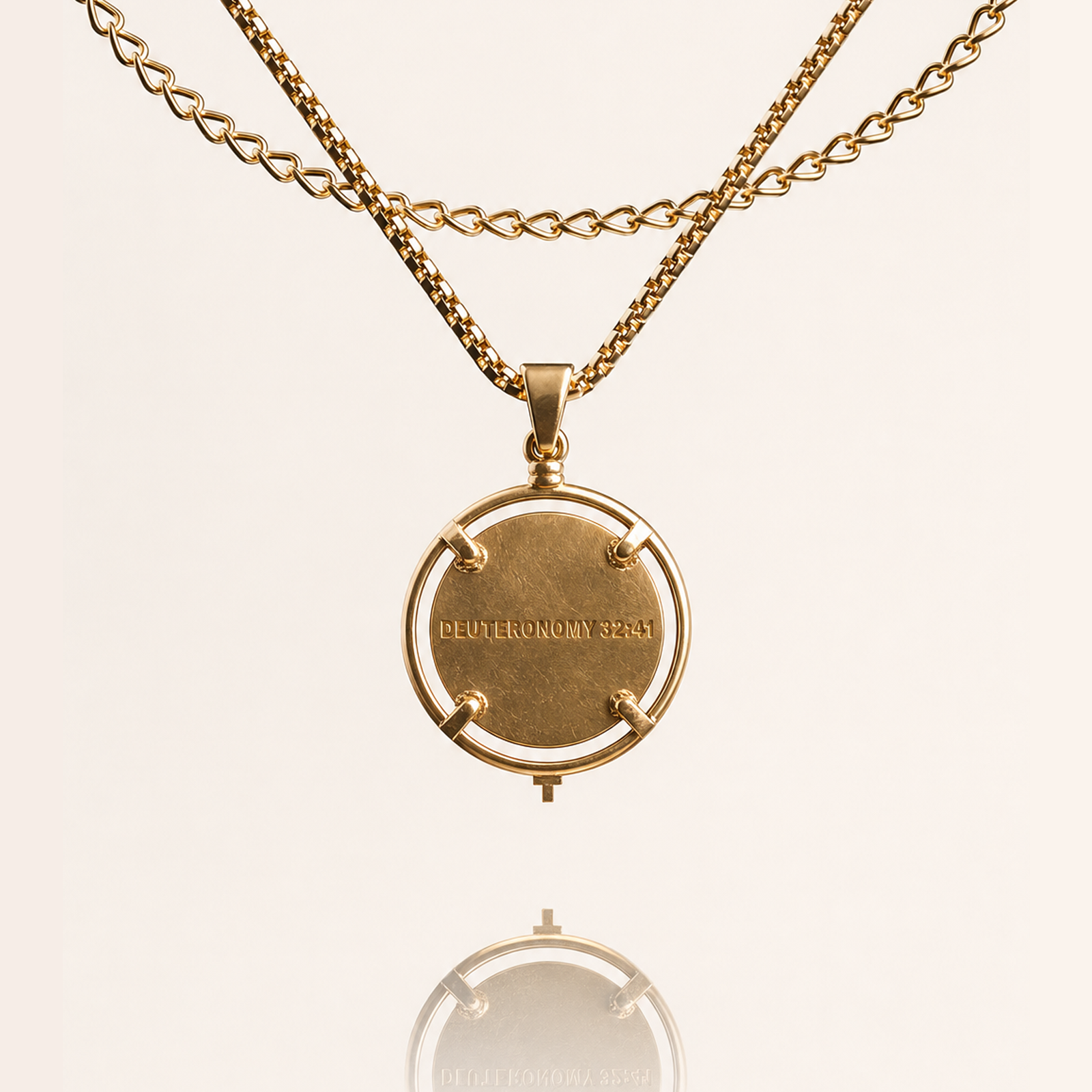 Classical Archangel Pendant - GOLD