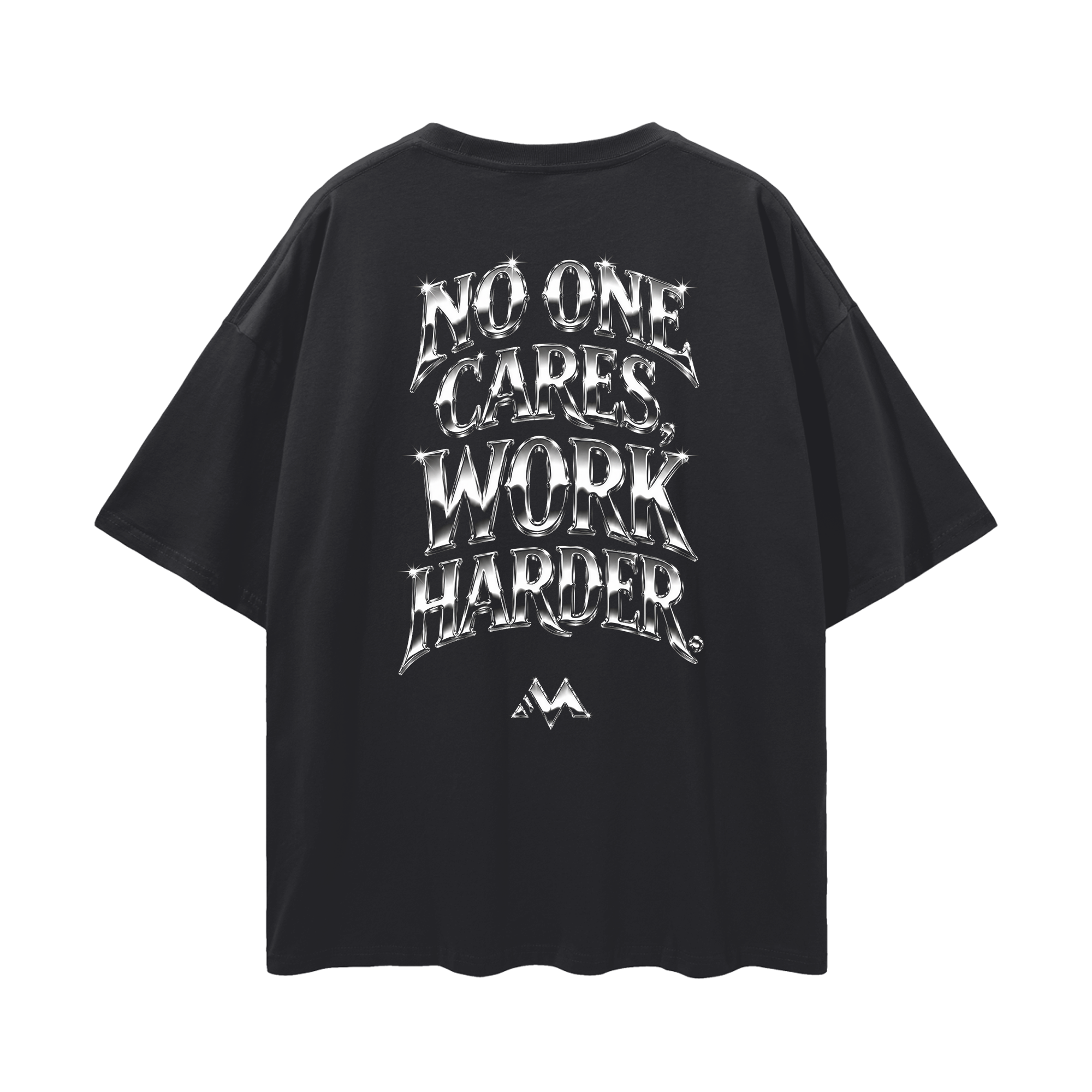 'NO ONE CARES WORK HARDER' TEE - CHROME (preorder)