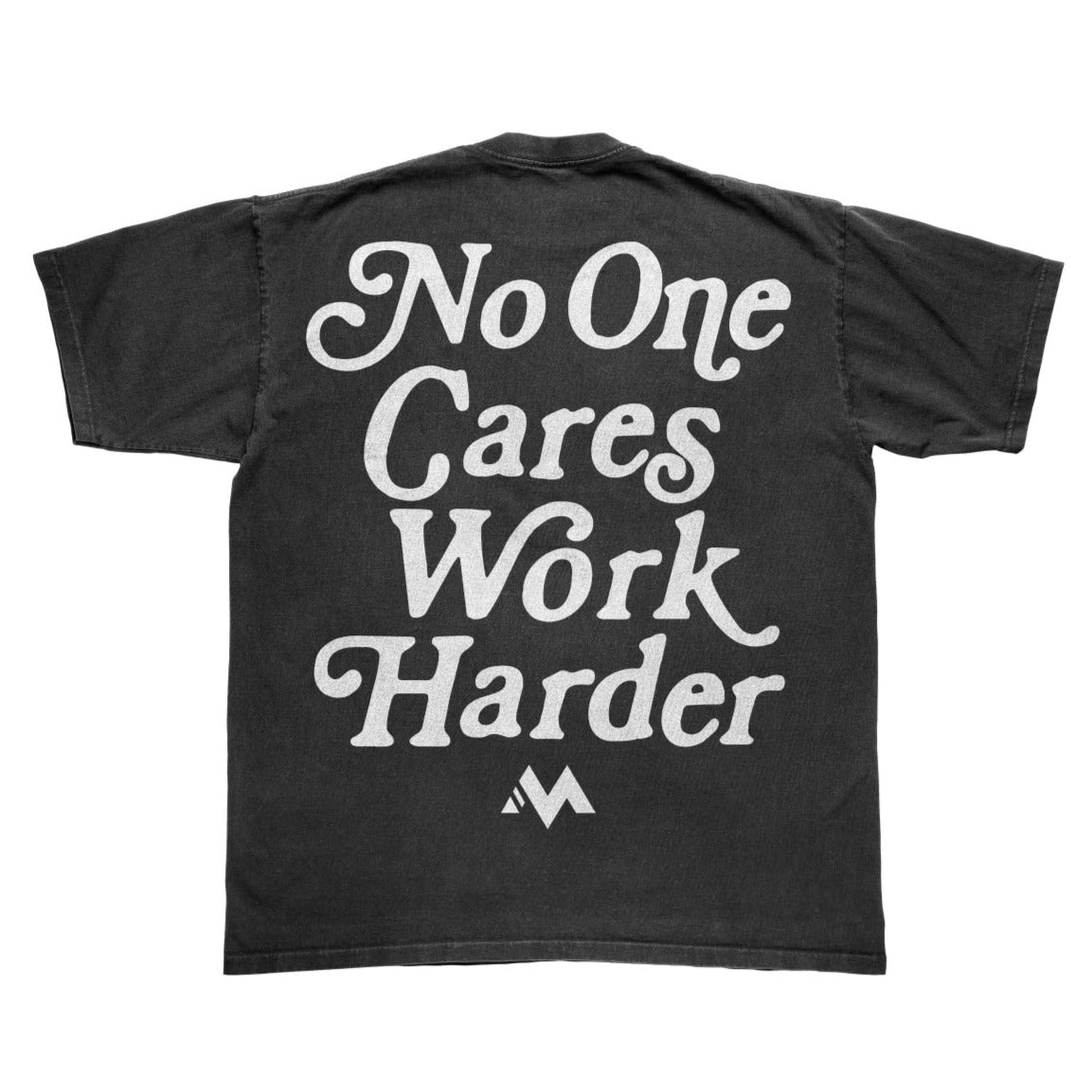 'NO ONE CARES WORK HARDER' TEE - VINTAGE BLACK