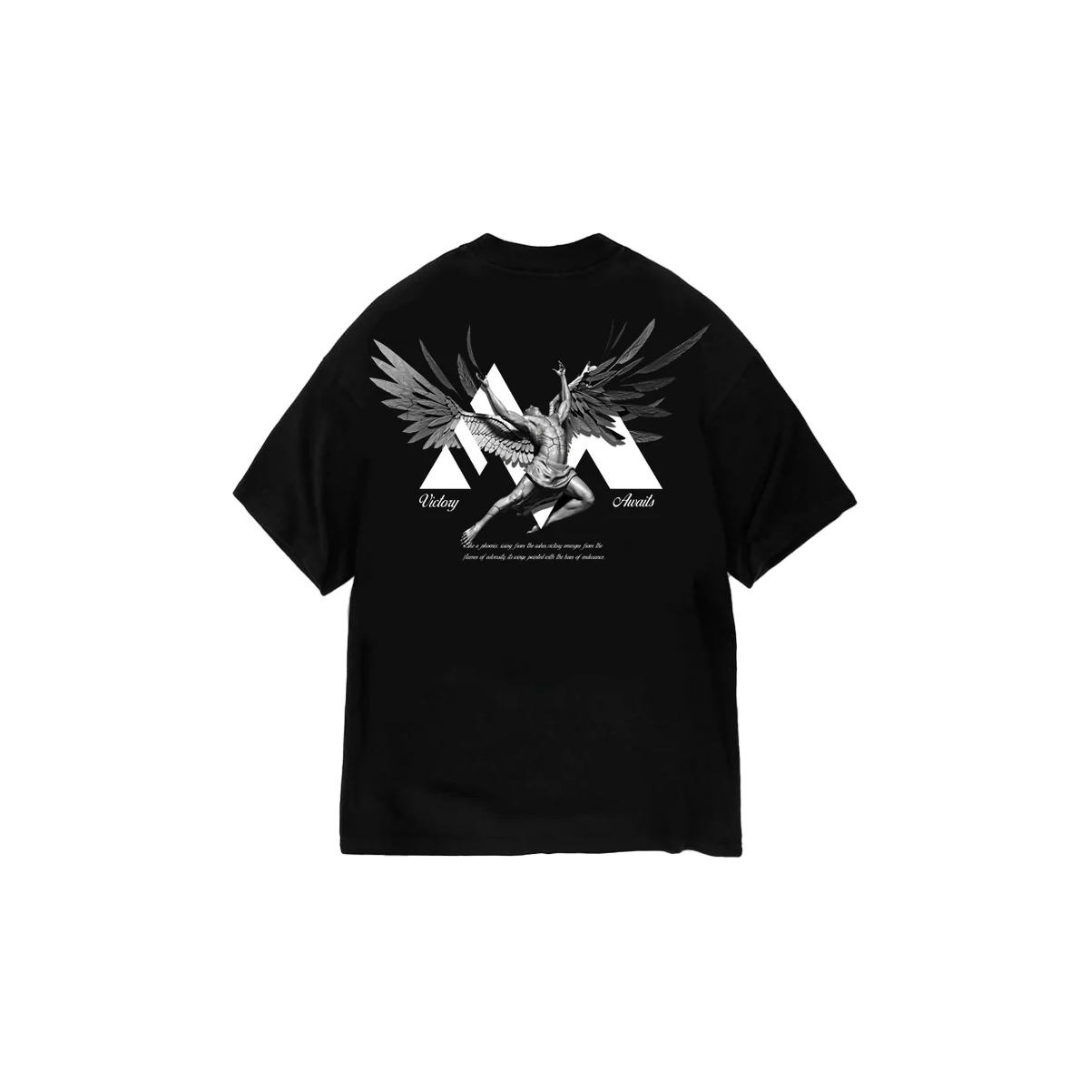 'WINGED VICTORY' TEE - BLACK