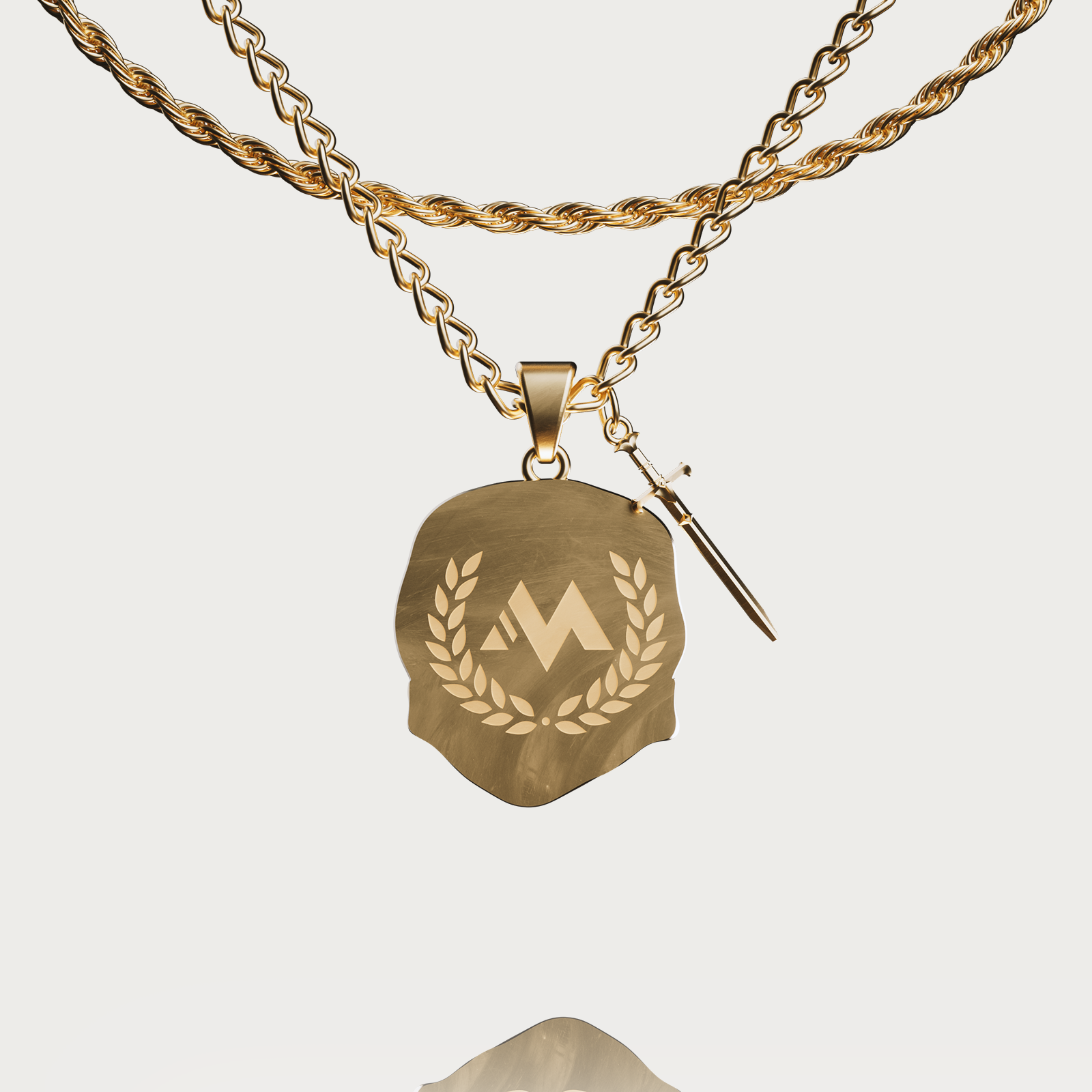 FEAR NO EVIL PENDANT - GOLD