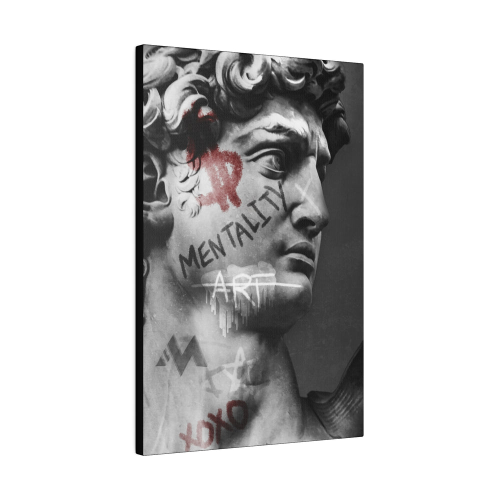 'Statue of David' Graffiti Canvas