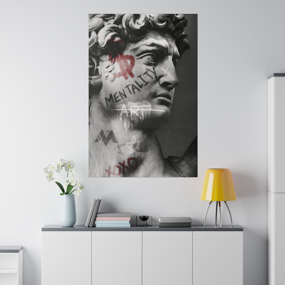 'Statue of David' Graffiti Canvas