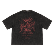 DESTROY VINTAGE WAFFLE TEE - Black / S