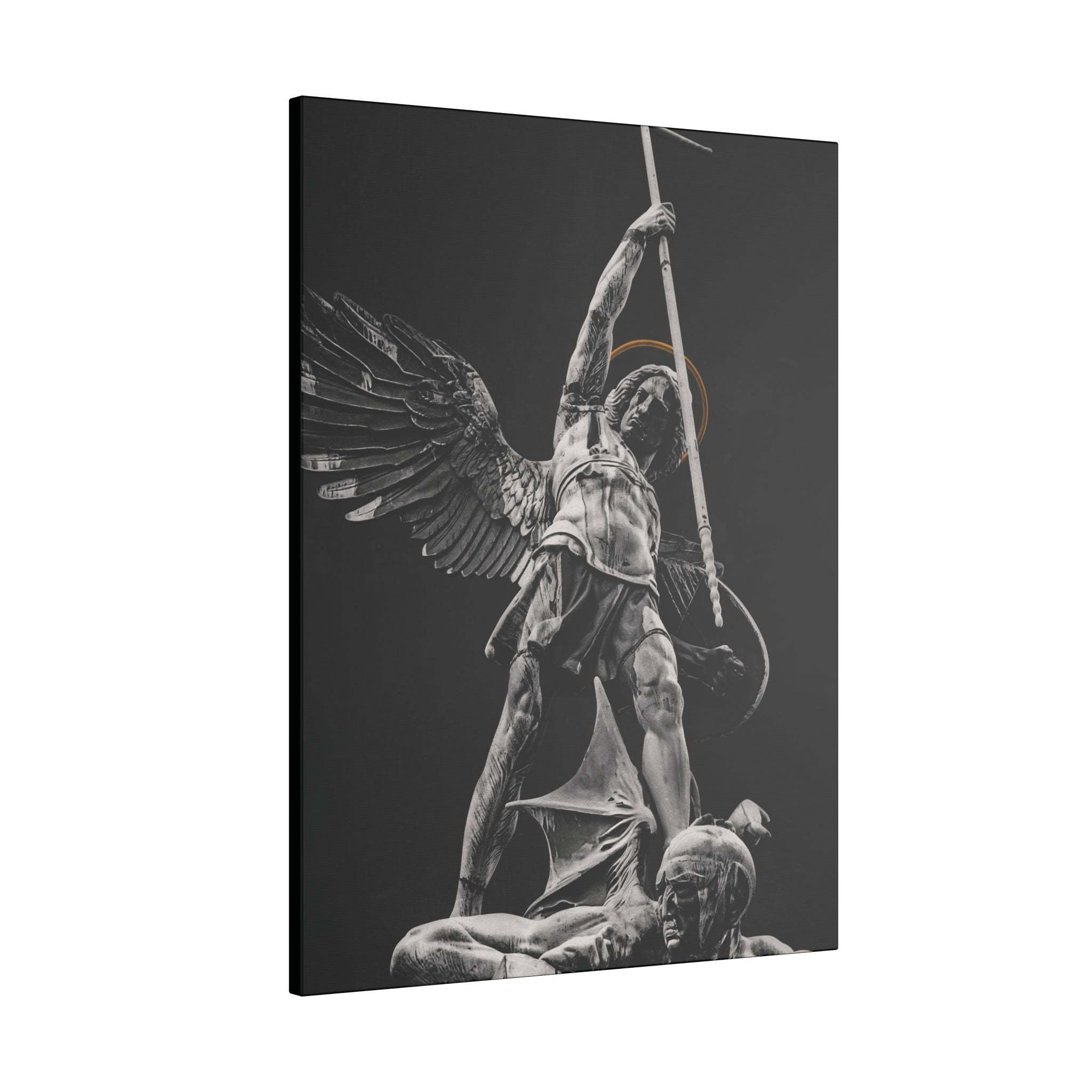 ST. MICHAEL VS THE DEVIL CANVAS ( No Logo )