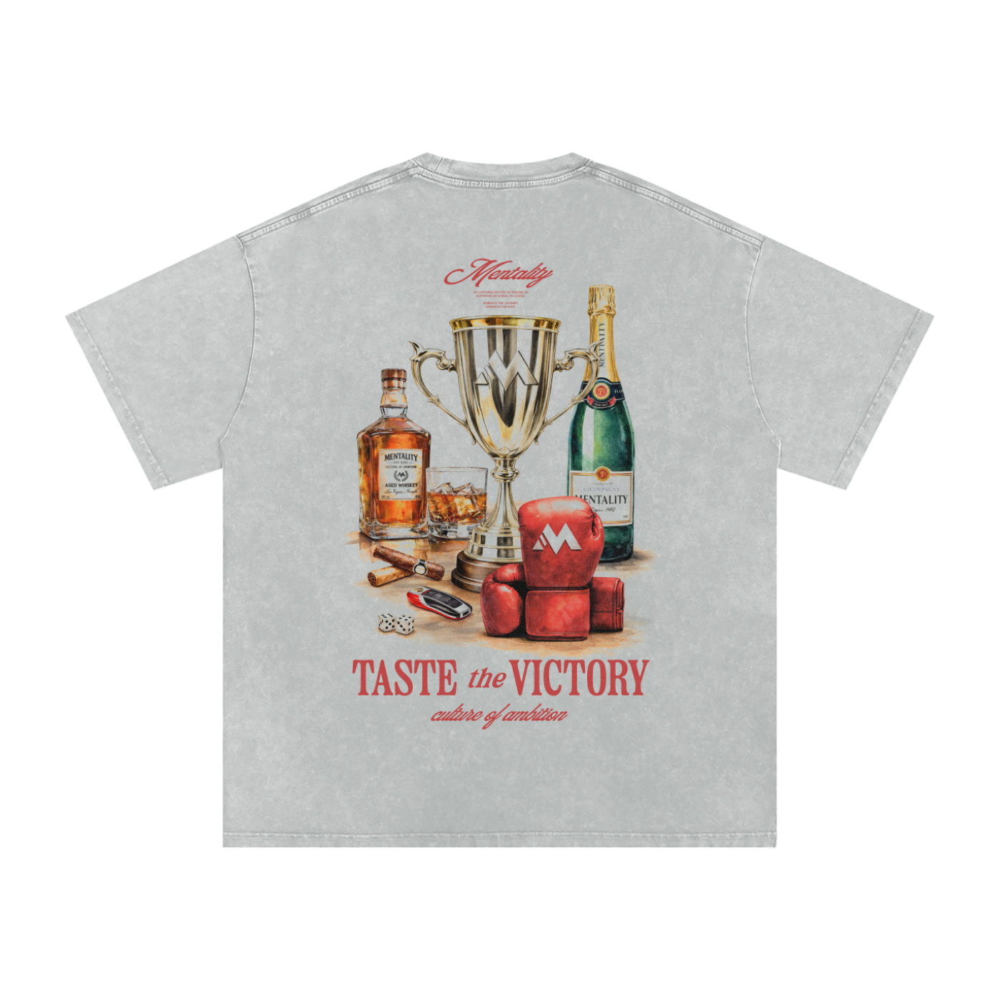 TASTE OF VICTORY VINTAGE GRAY TEE