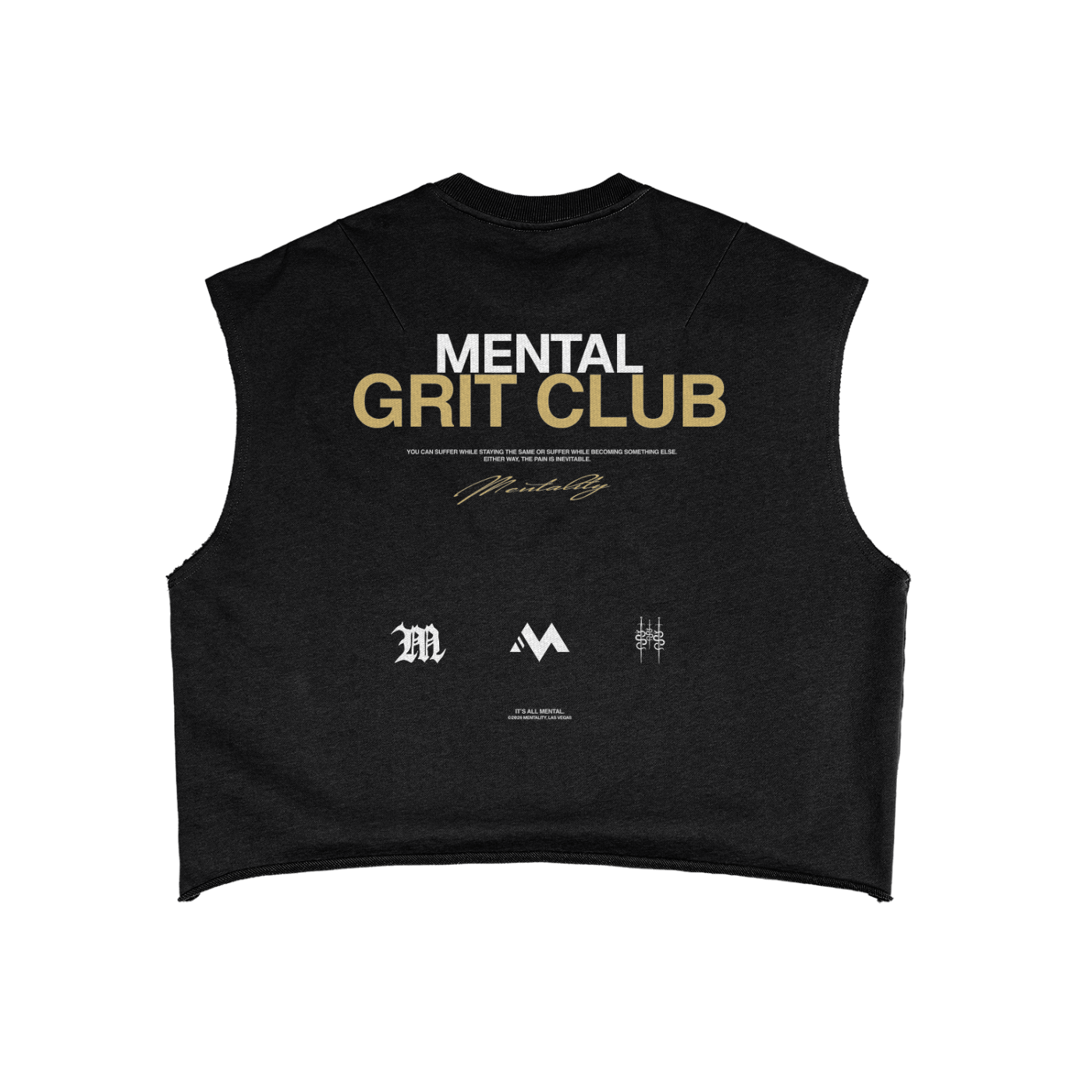 'MENTAL GRIT CLUB' FRENCH TERRY CUT-OFF