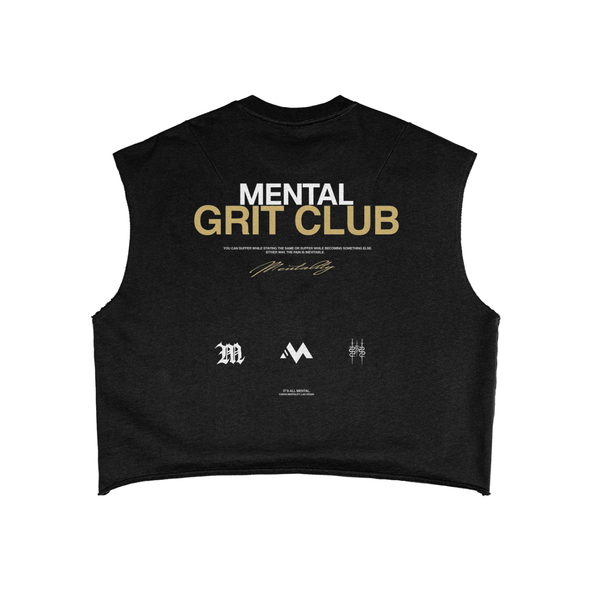 'MENTAL GRIT CLUB' FRENCH TERRY CUT-OFF