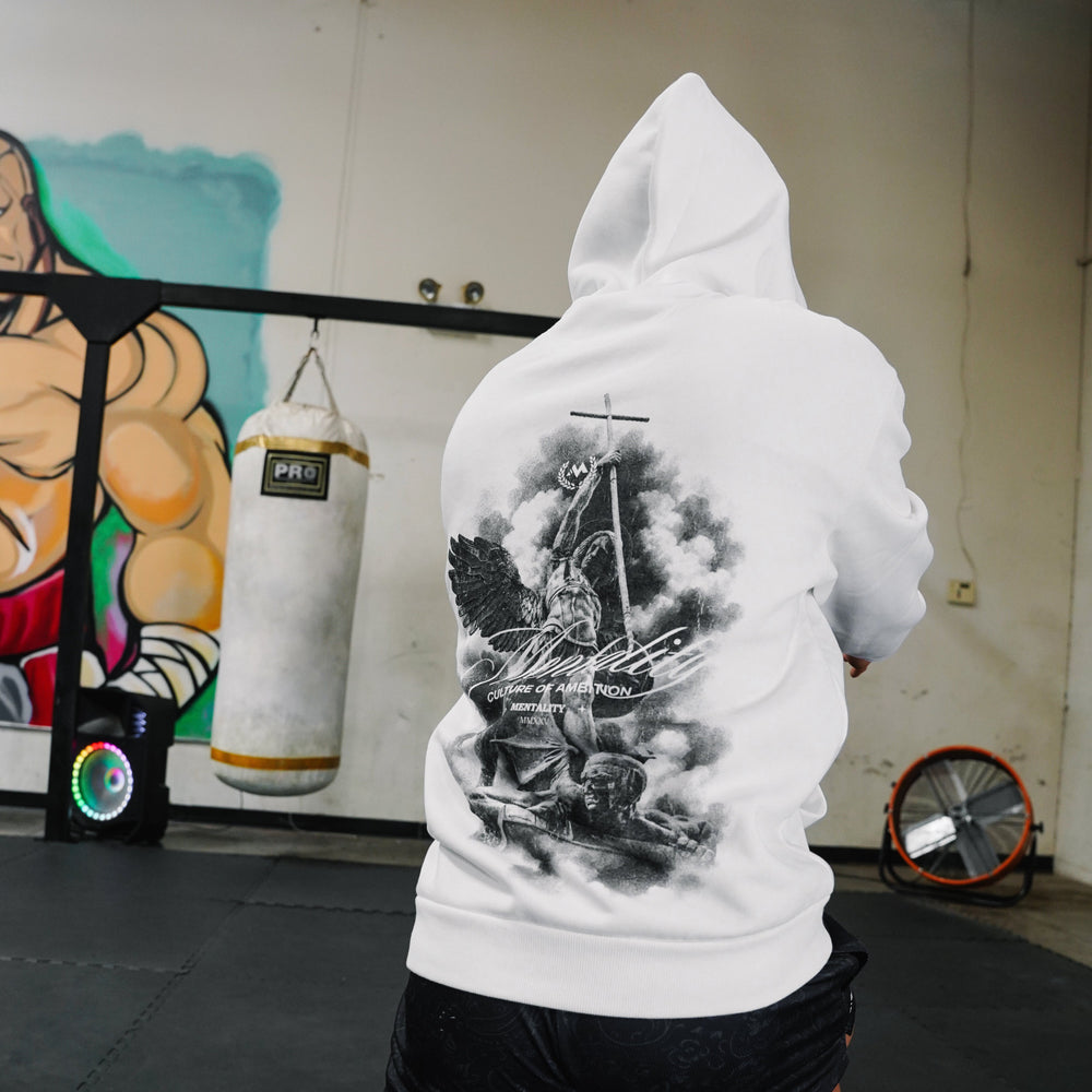 ST.MICHAEL HOODIE - WHITE