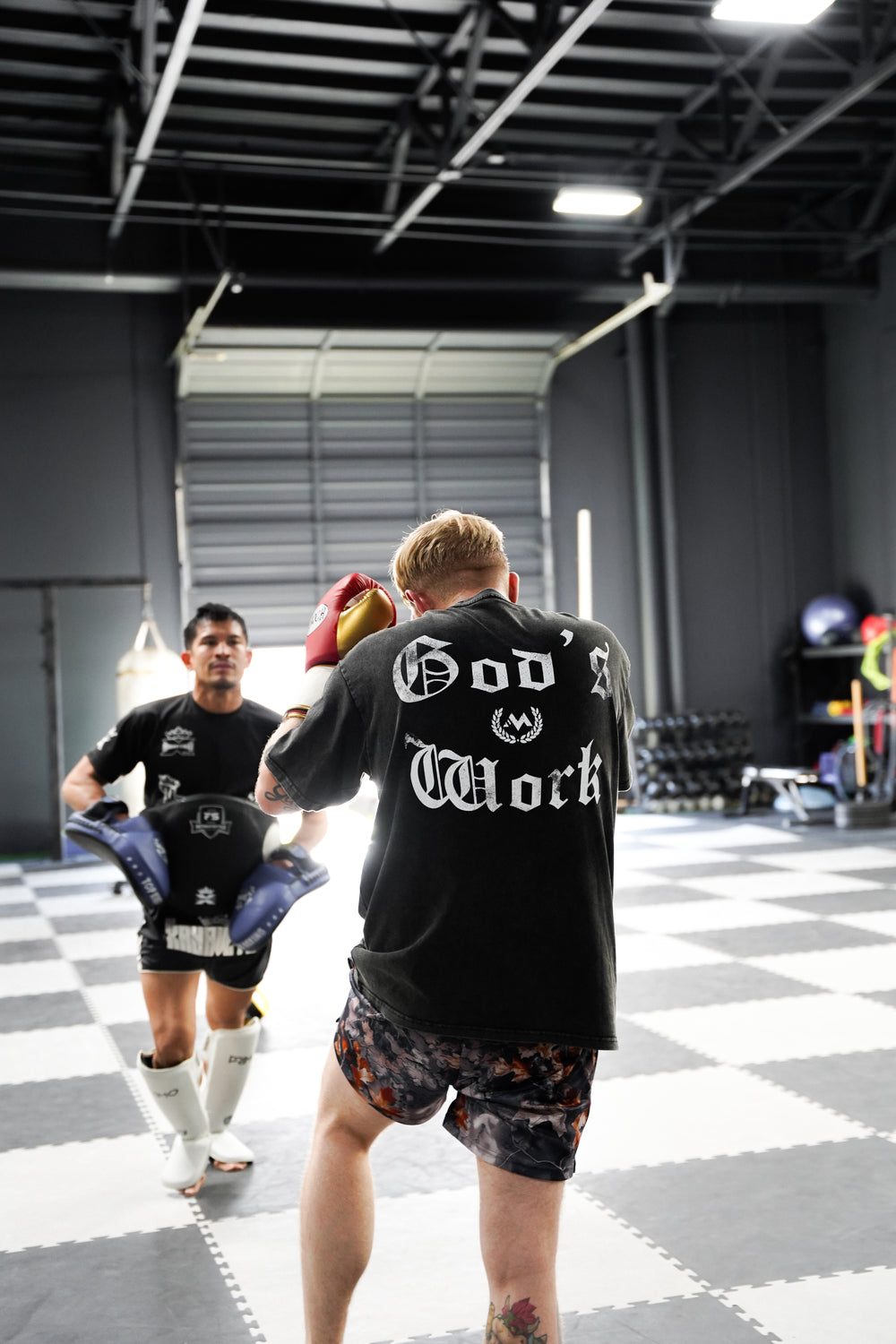 'GOD'S WORK' CREST TEE - BLACK