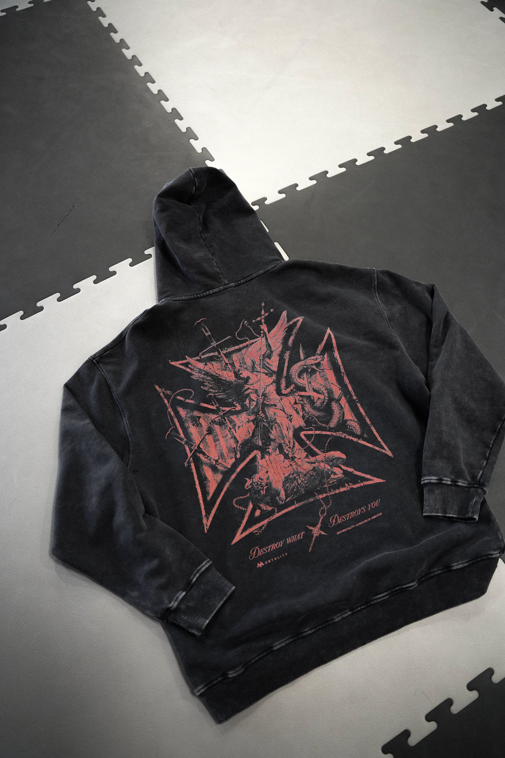 'DESTROY EVIL' HOODIE - VINTAGE