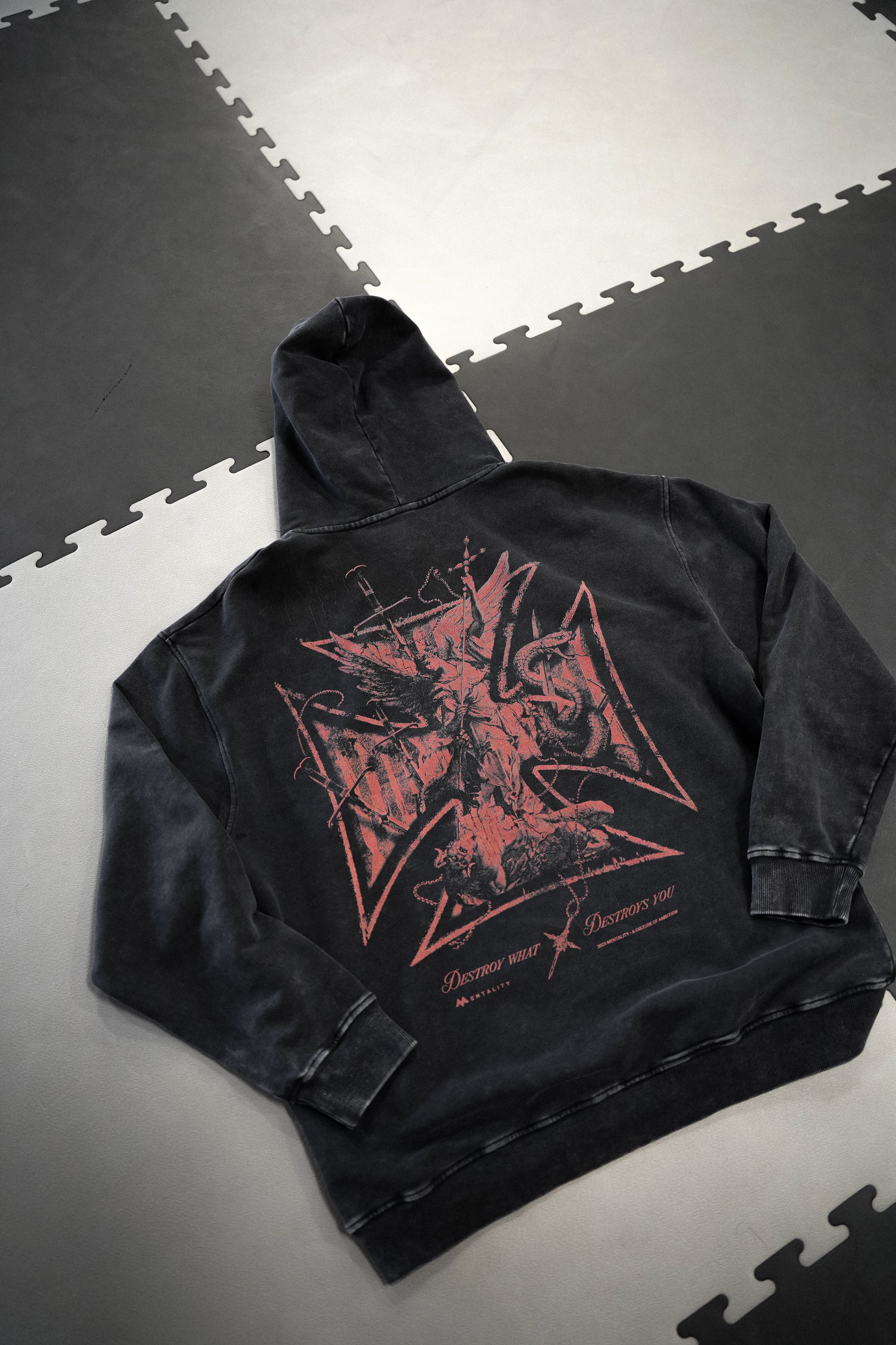 'DESTROY EVIL' HOODIE - VINTAGE