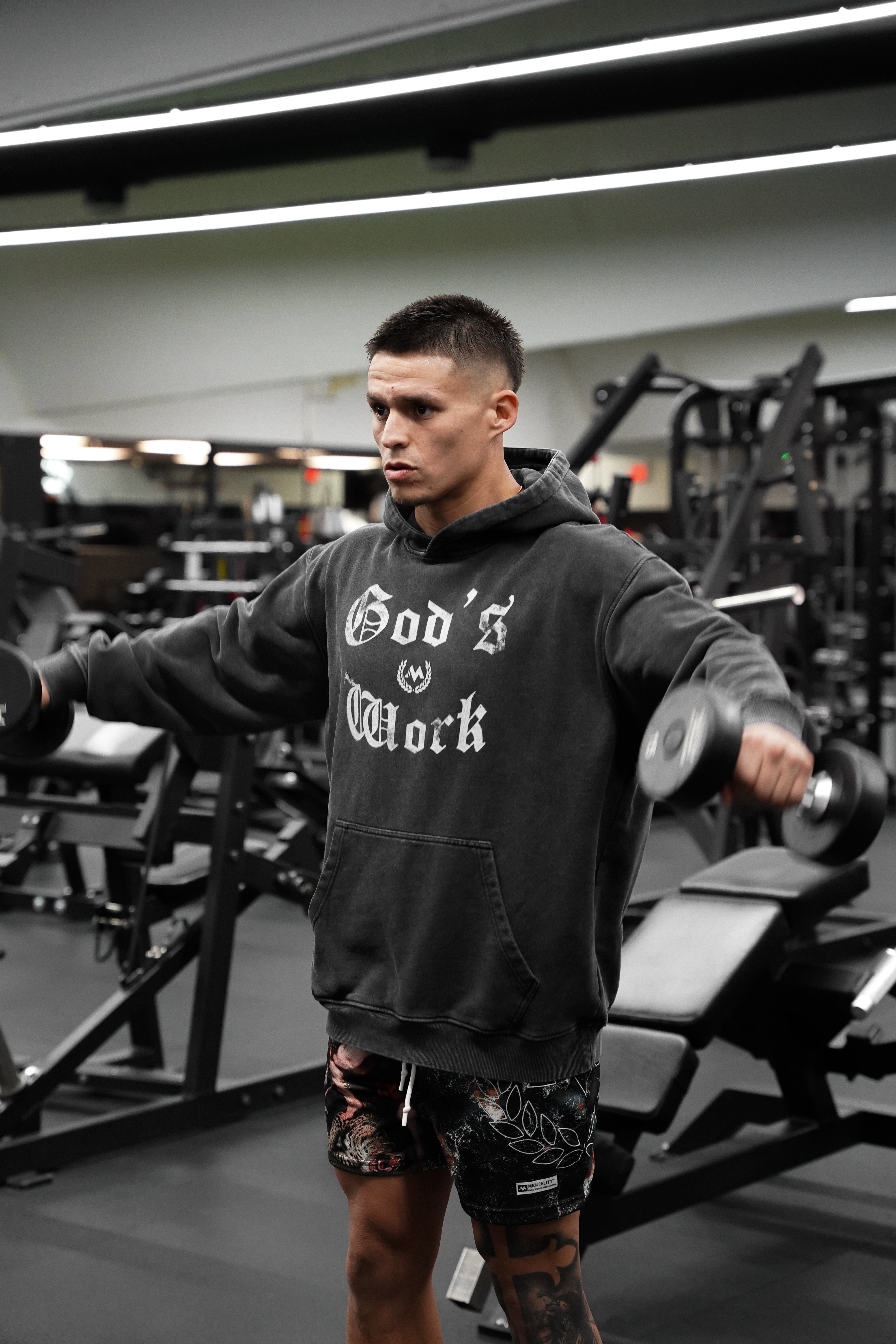 GOD'S WORK' HOODIE - VINTAGE