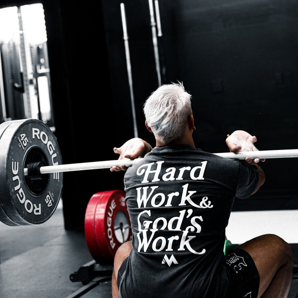 'HARD WORK & GOD'S WORK' TEE - VINTAGE