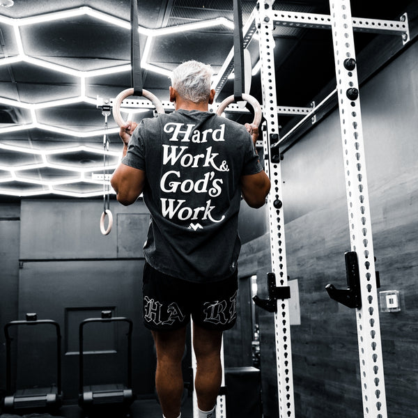 'HARD WORK & GOD'S WORK' TEE - VINTAGE