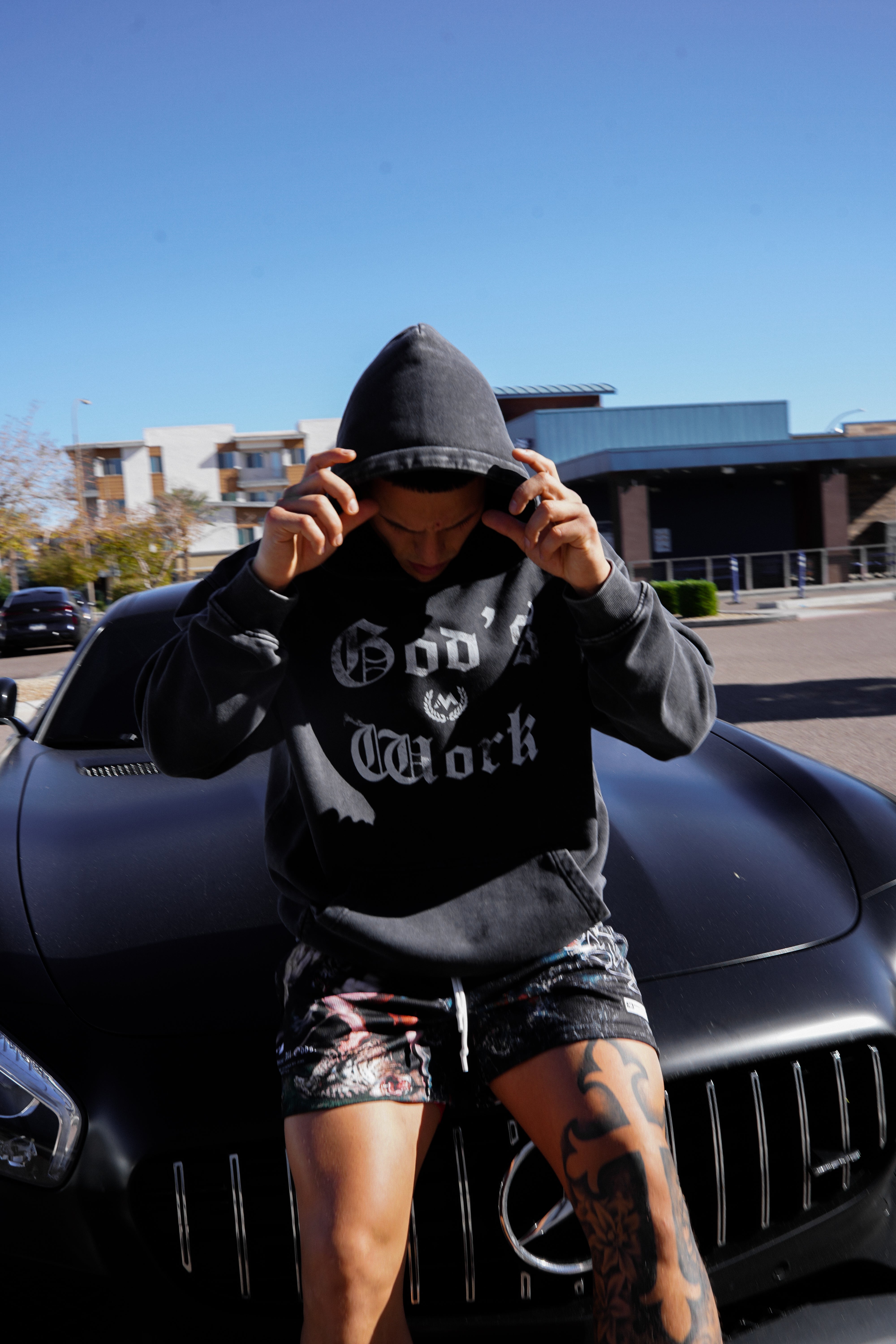 GOD'S WORK' HOODIE - VINTAGE