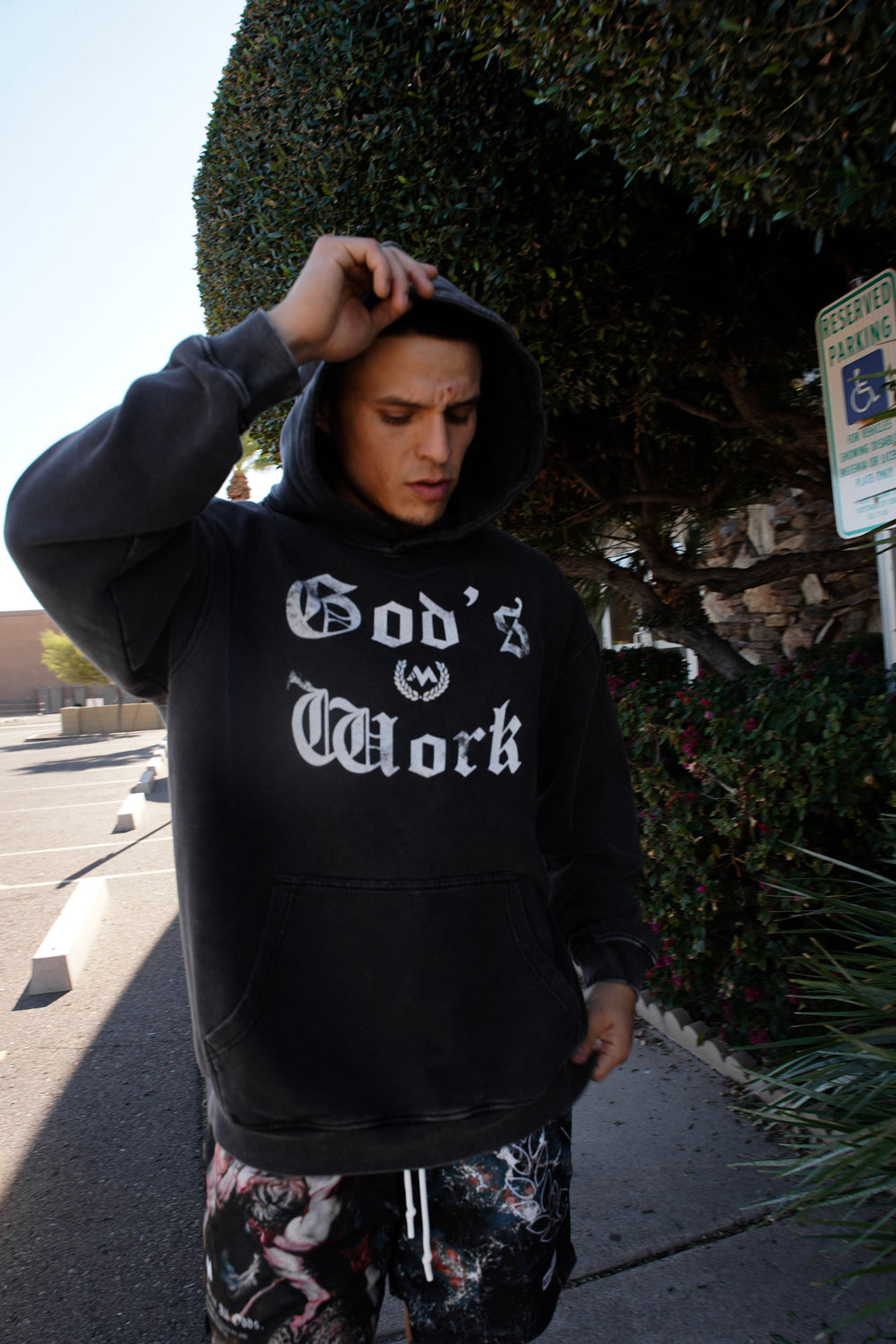 'GOD'S WORK' HOODIE - VINTAGE