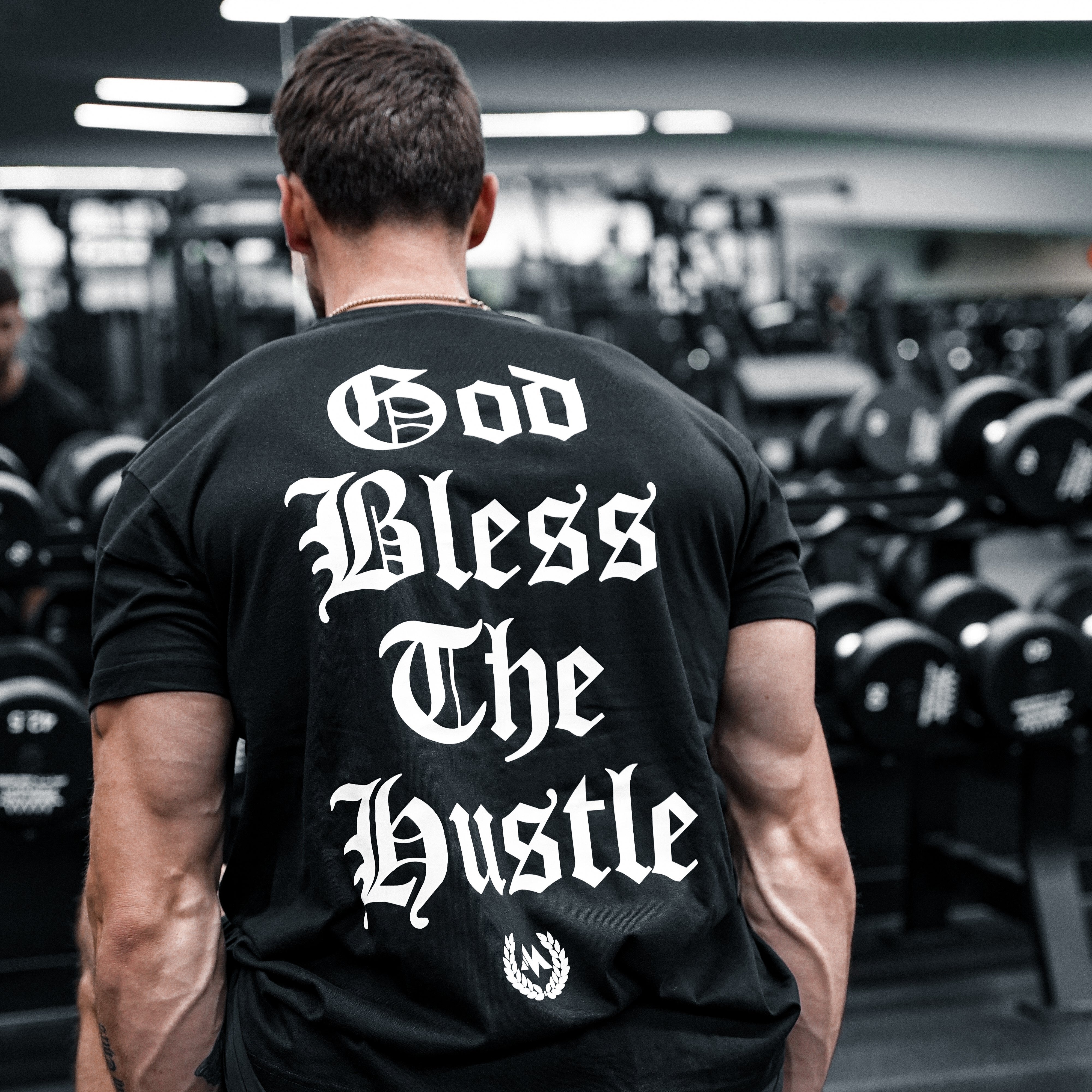 'GOD BLESS THE HUSTLE' WORDMARK TEE