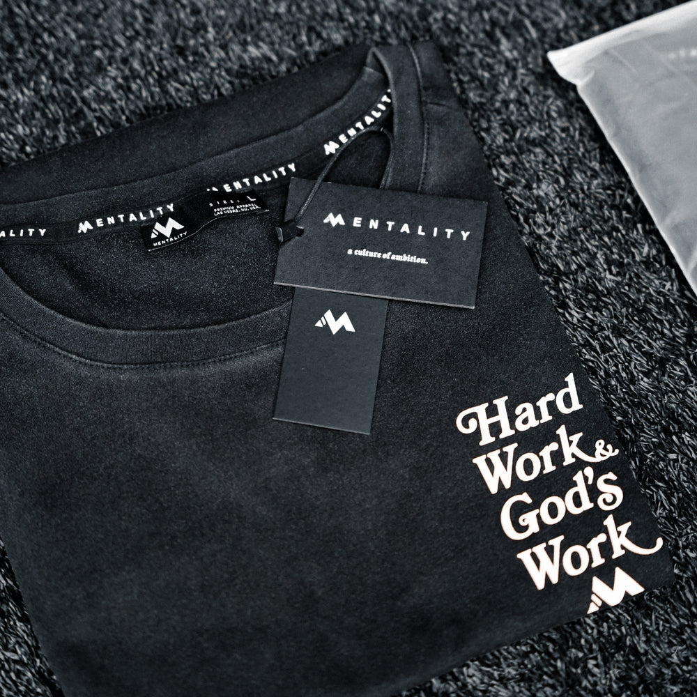 'HARD WORK & GOD'S WORK' SLEEVELESS CUTOFF - VINTAGE