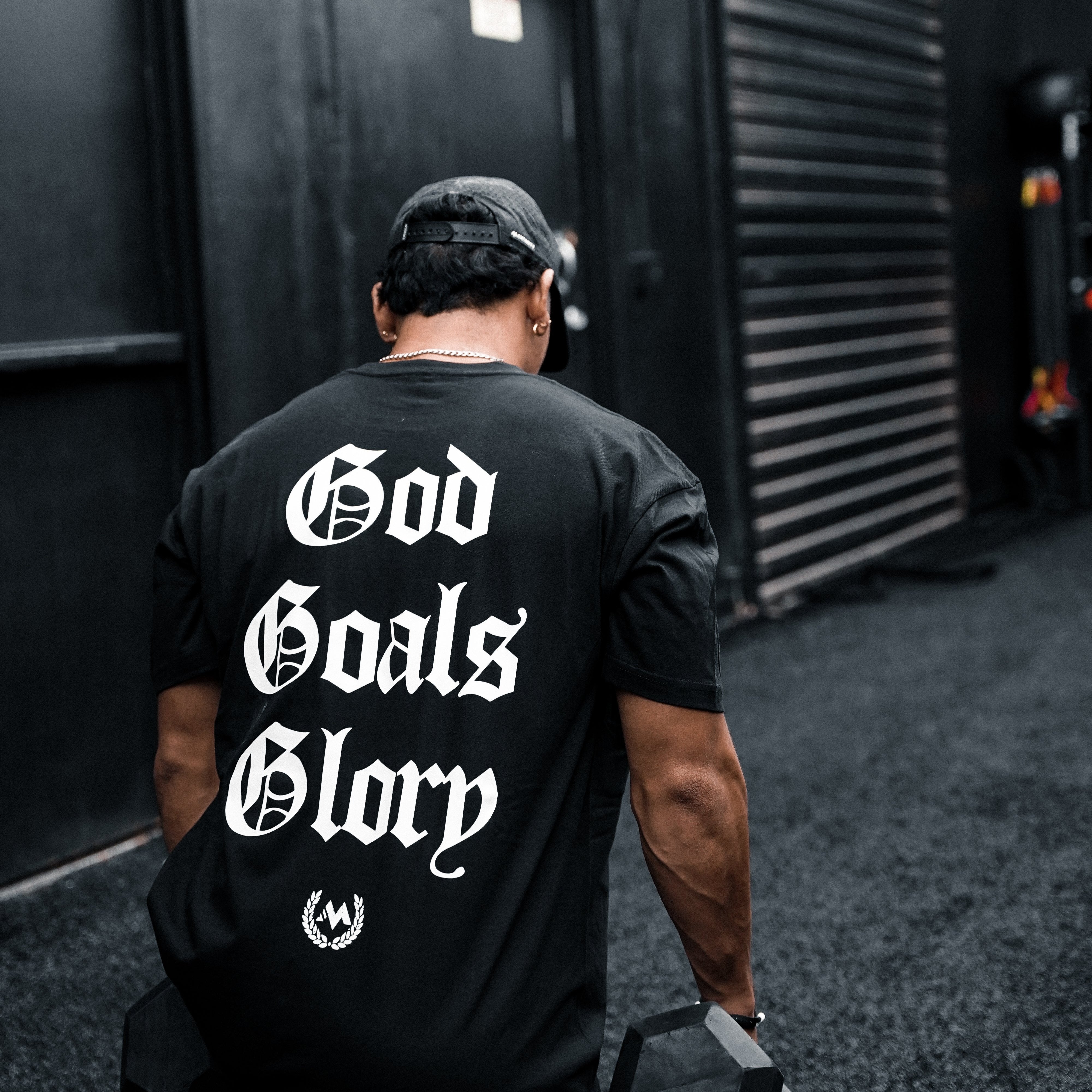 'GOD, GOALS, GLORY' WORDMARK TEE