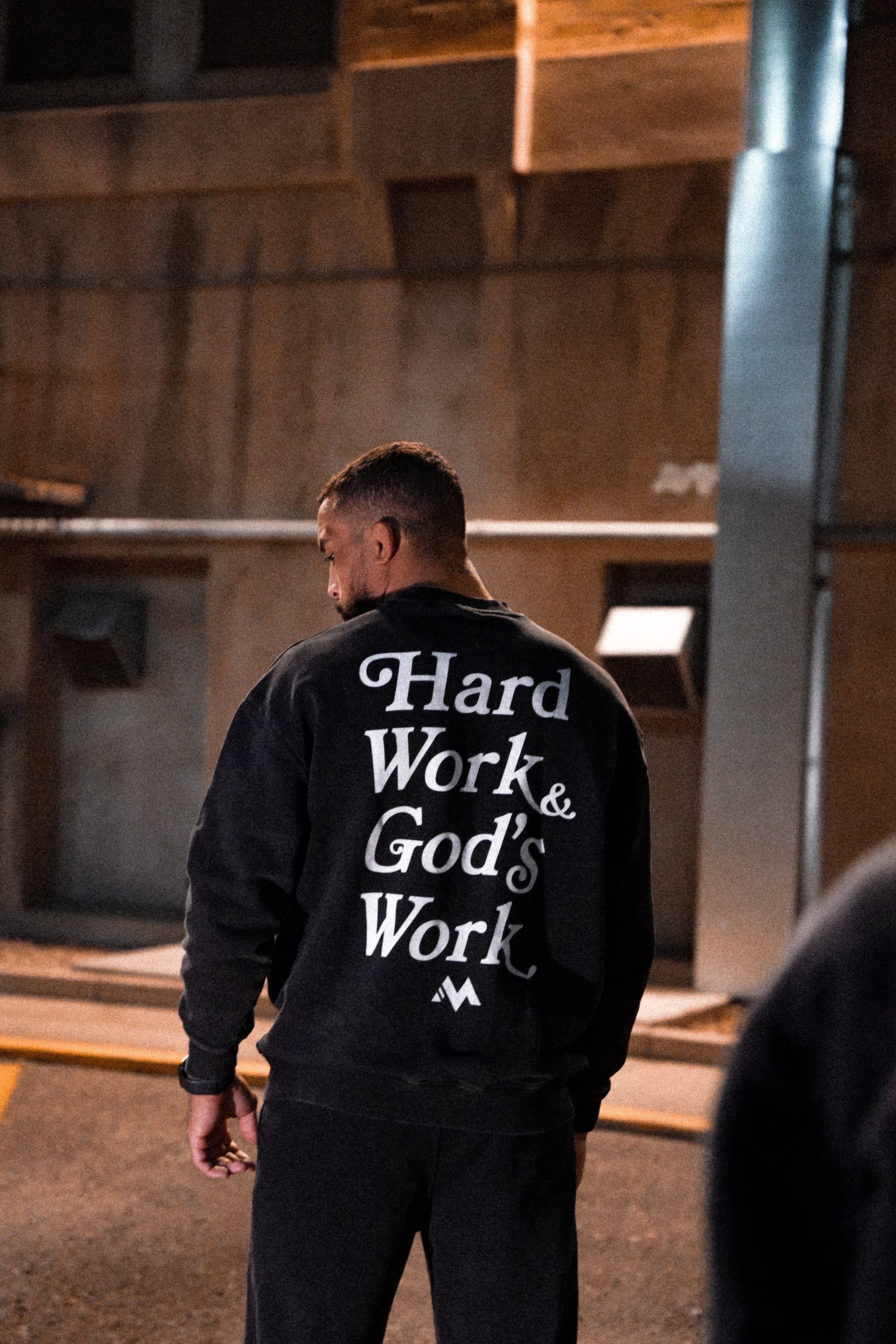 HARD WORK & GOD'S WORK SWEATSHIRT - BLACK