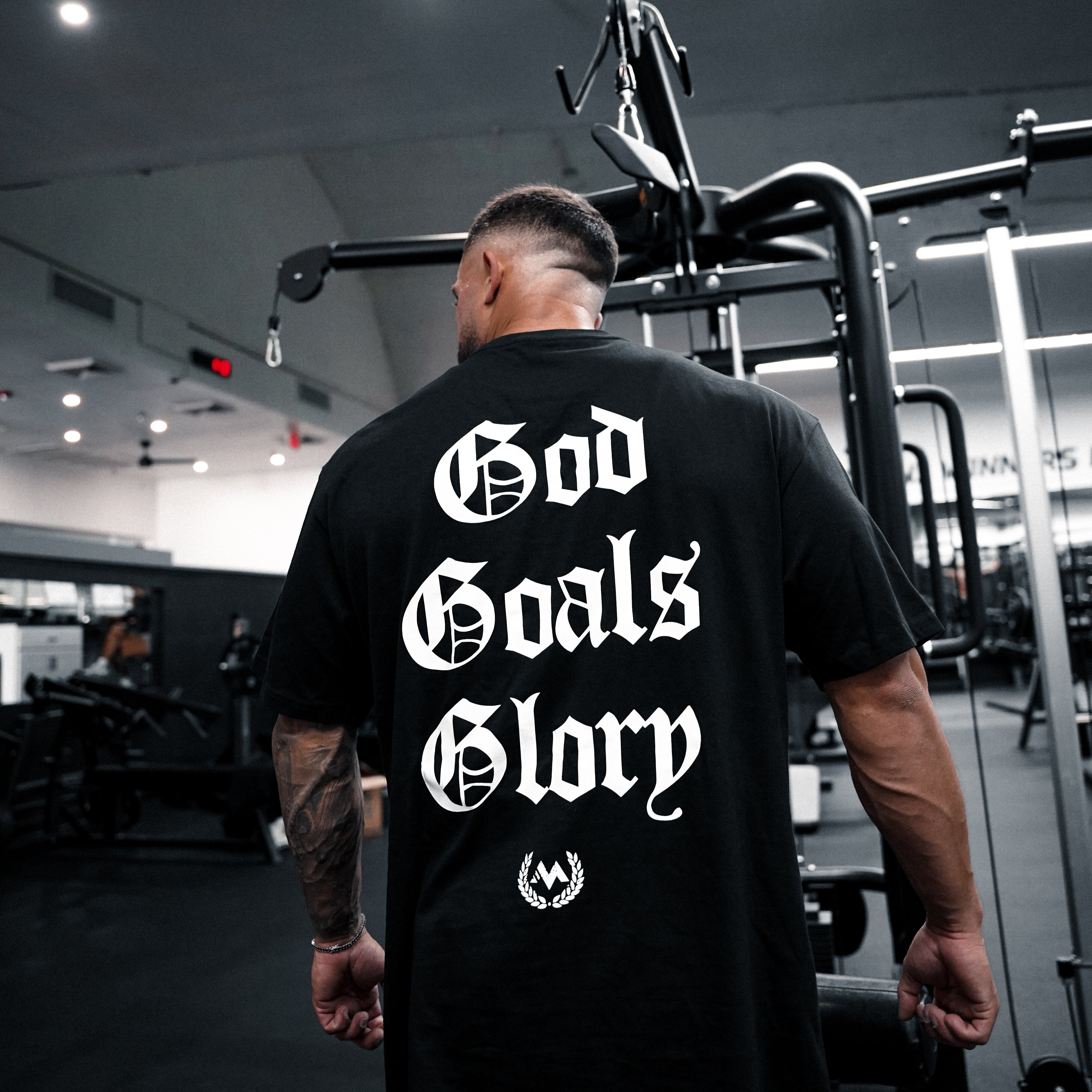 'GOD, GOALS, GLORY' WORDMARK TEE