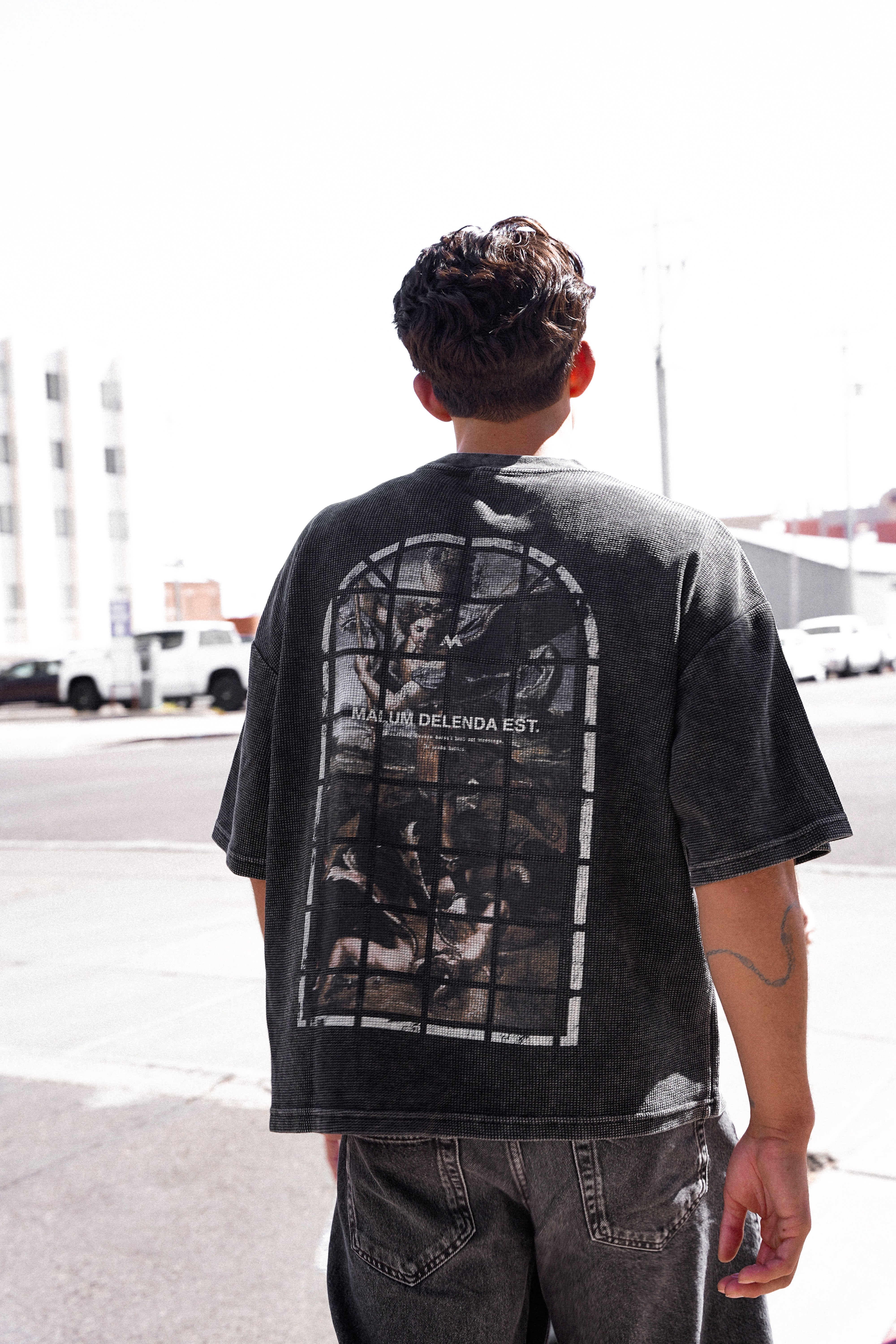 DELENDA VINTAGE WAFFLE TEE