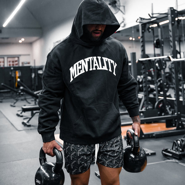 MENTALITY VARSITY HOODIE - BLACK