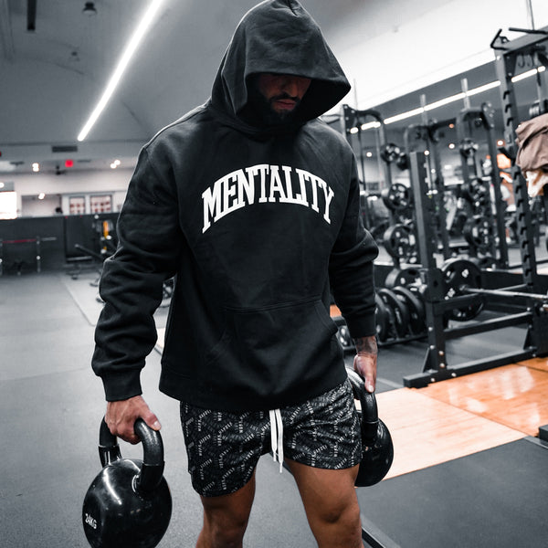 MENTALITY VARSITY HOODIE - BLACK