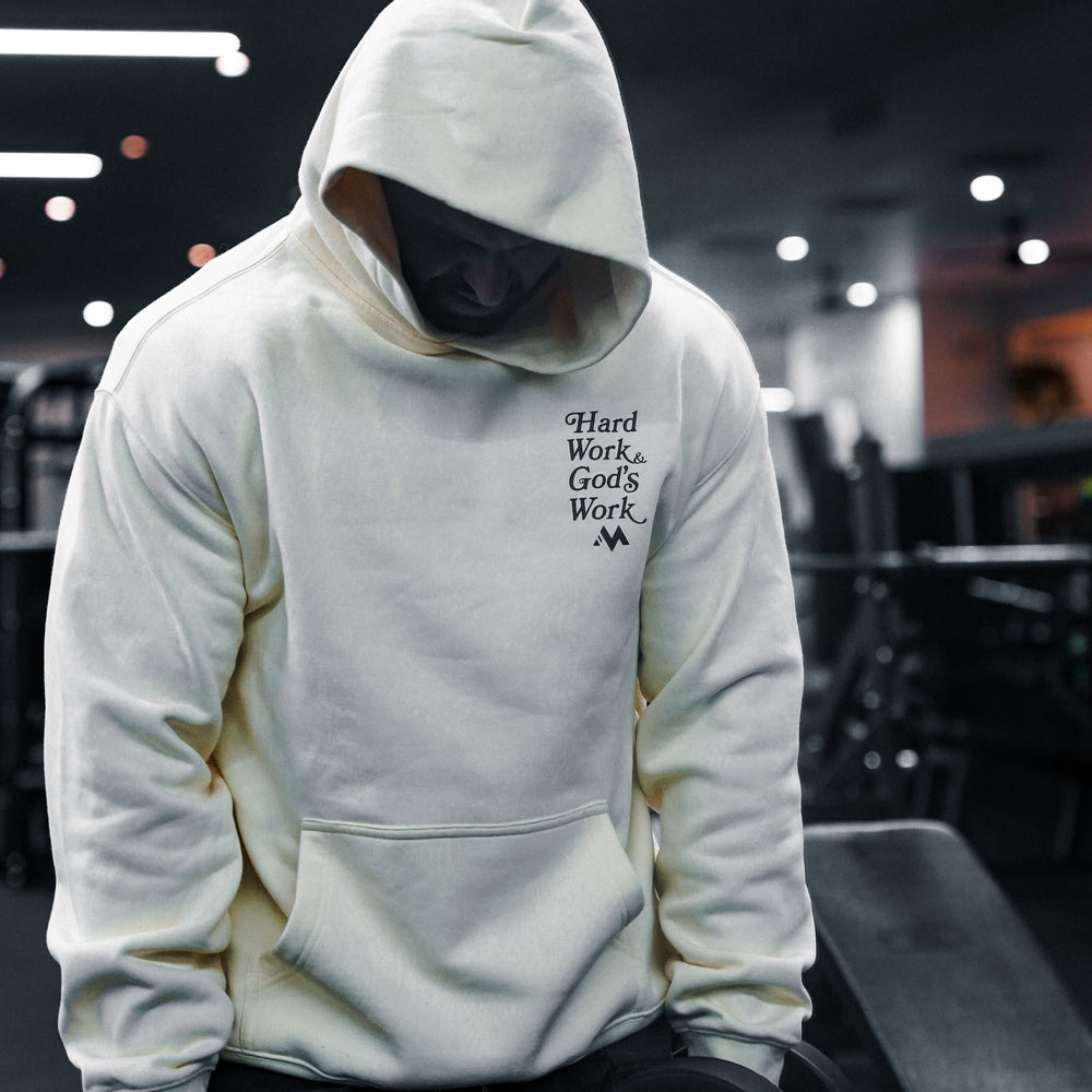 'HARD WORK & GOD'S WORK' ✞ HOODIE - BUTTER