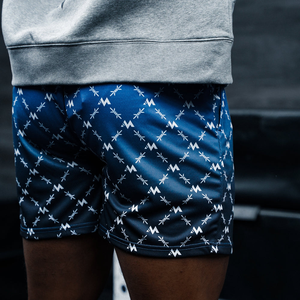 RINGER MESH SHORTS - BLUE