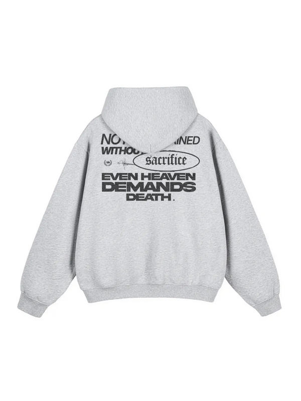 'SACRIFICE' TRAINING HOODIE - GRAY